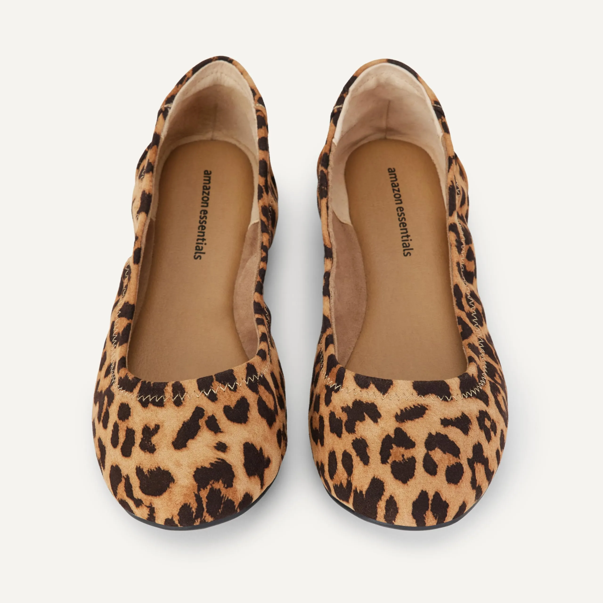 Amazon Essentials Ballerine Slip-on Donna, Marrone Chiaro Leopardata, 36 EU - immagine 4