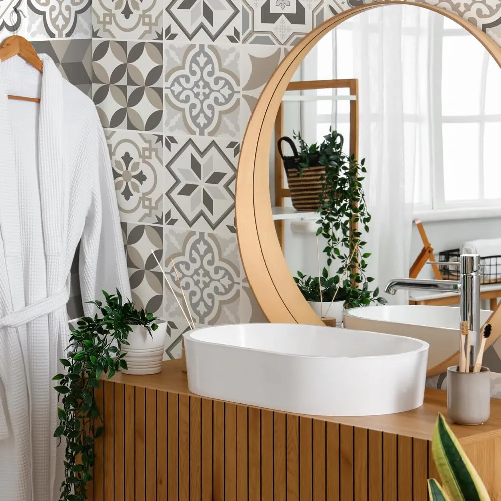 RE-COVERTILES Adesivi Piastrelle in PVC per Cucina e Bagno, 24 Pz 10x10 cm, PS00089 - immagine 3