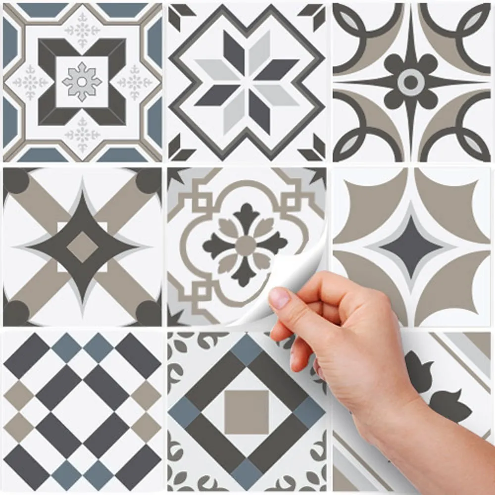 RE-COVERTILES Adesivi Piastrelle in PVC per Cucina e Bagno, 24 Pz 10x10 cm, PS00089 - immagine 5