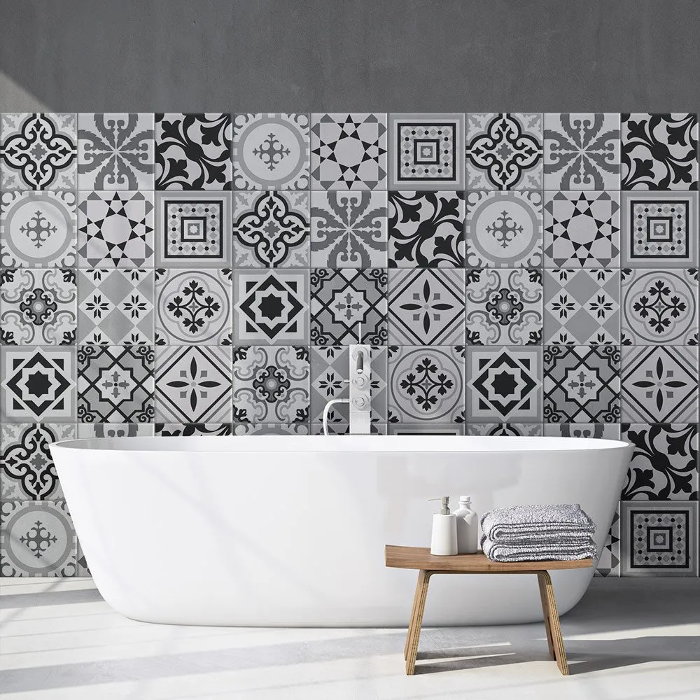 RE-COVERTILES Adesivi Piastrelle in PVC per Cucina e Bagno, 24 Pz 10x10 cm, PS00096 - immagine 1