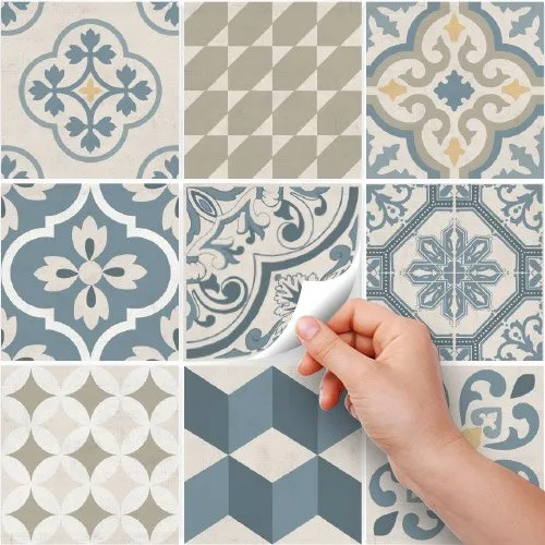 RE-COVERTILES Adesivi Piastrelle in PVC per Cucina e Bagno, 24 Pz 10x10 cm, PS00086 - immagine 4