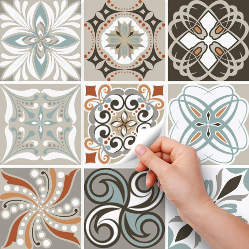 RE-COVERTILES Adesivi Piastrelle in PVC per Cucina e Bagno, 24 Pz 10x10 cm, PS00009 - immagine 2