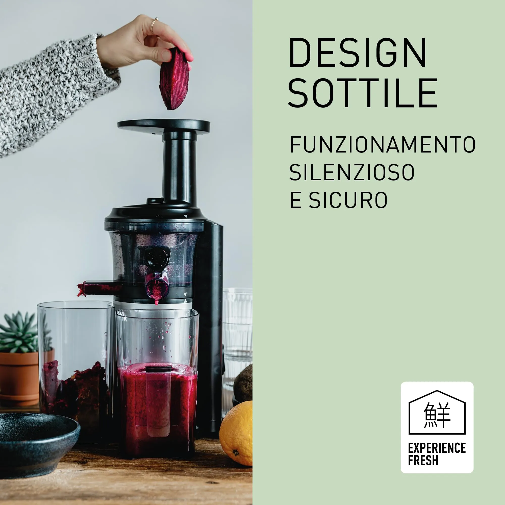 Panasonic MJ-L500 Slow Juicer Acciaio - immagine 2