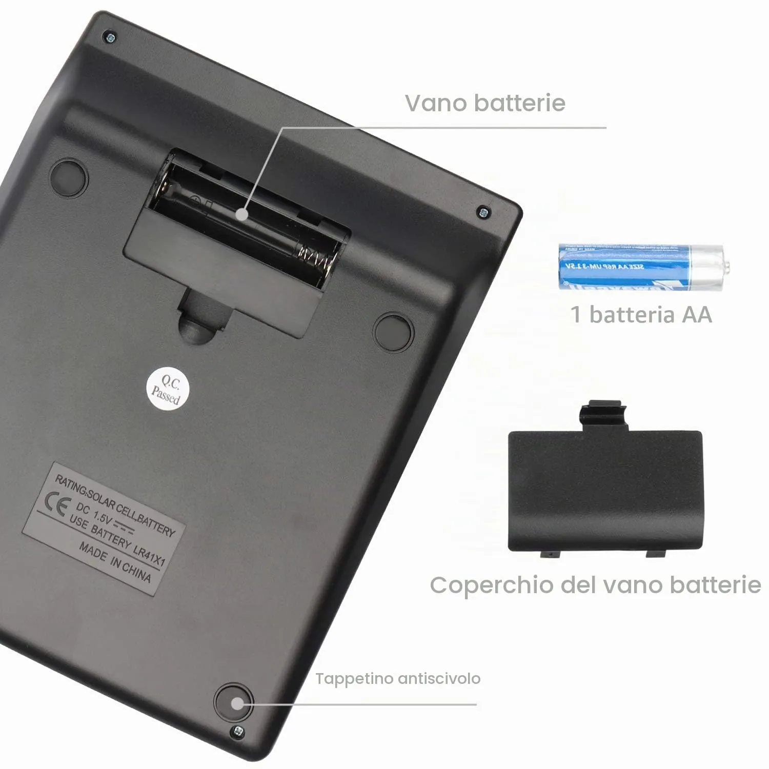 HIHUHEN Calcolatrice da Tavolo 12 Cifre a Energia Solare e Batteria (2 Pezzi) - immagine 3
