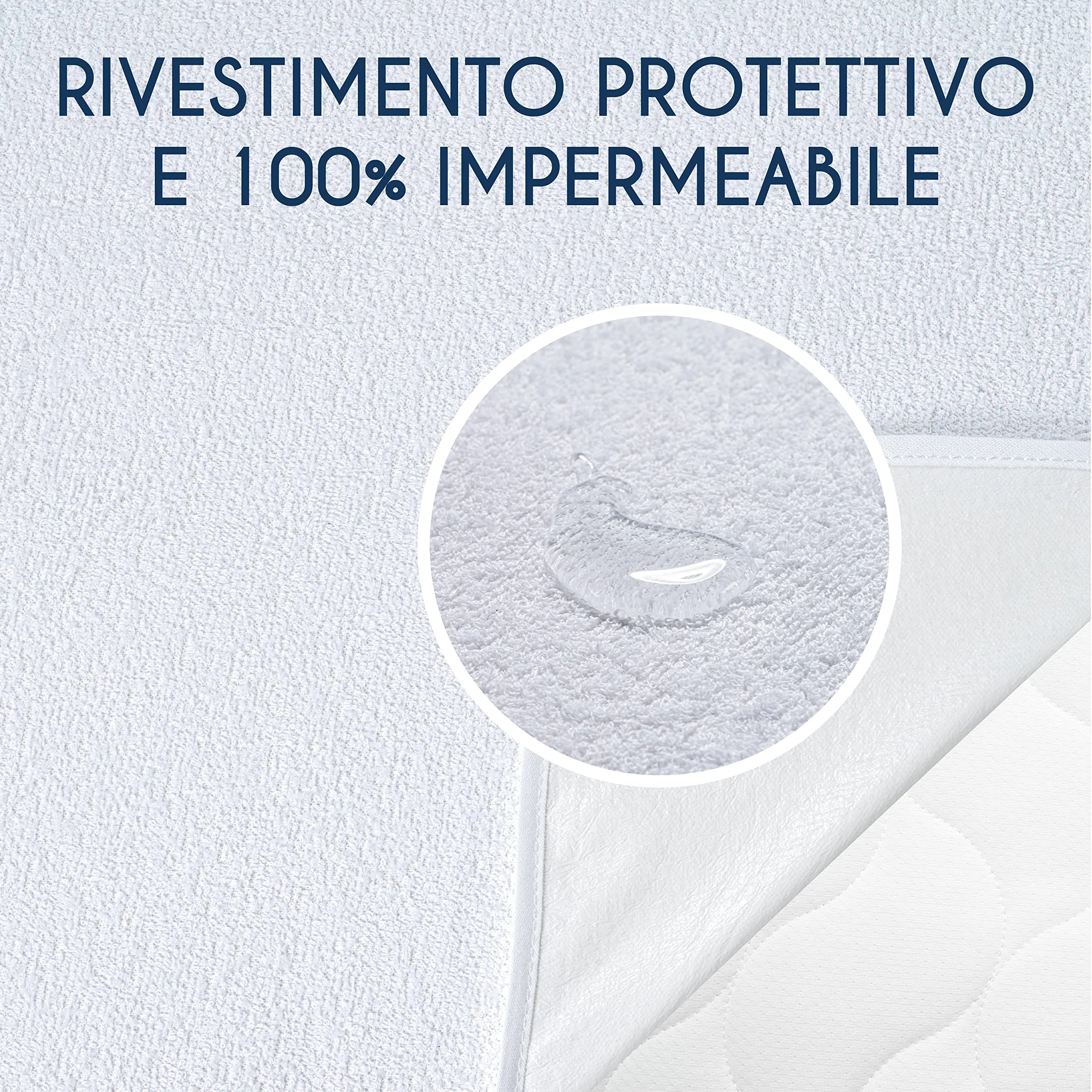 Dreamzie Coprimaterasso Impermeabile Una Piazza e Mezza 120x200cm - immagine 3