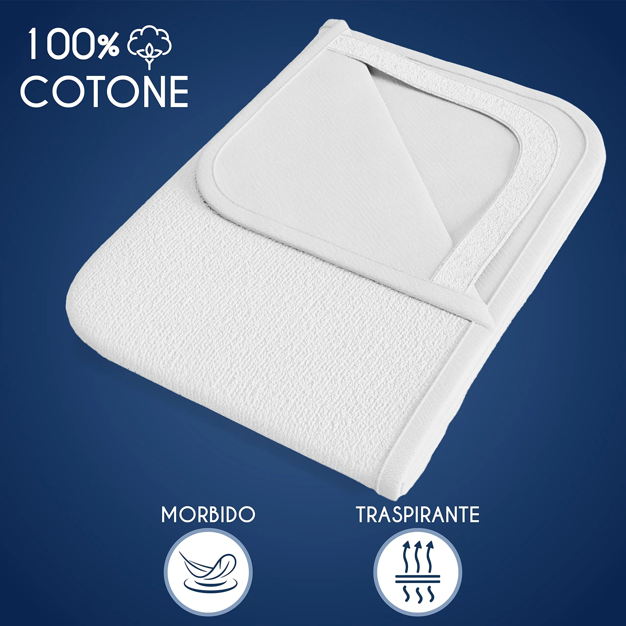 Dreamzie Coprimaterasso Francese Impermeabile 140x200cm Cotone - immagine 5