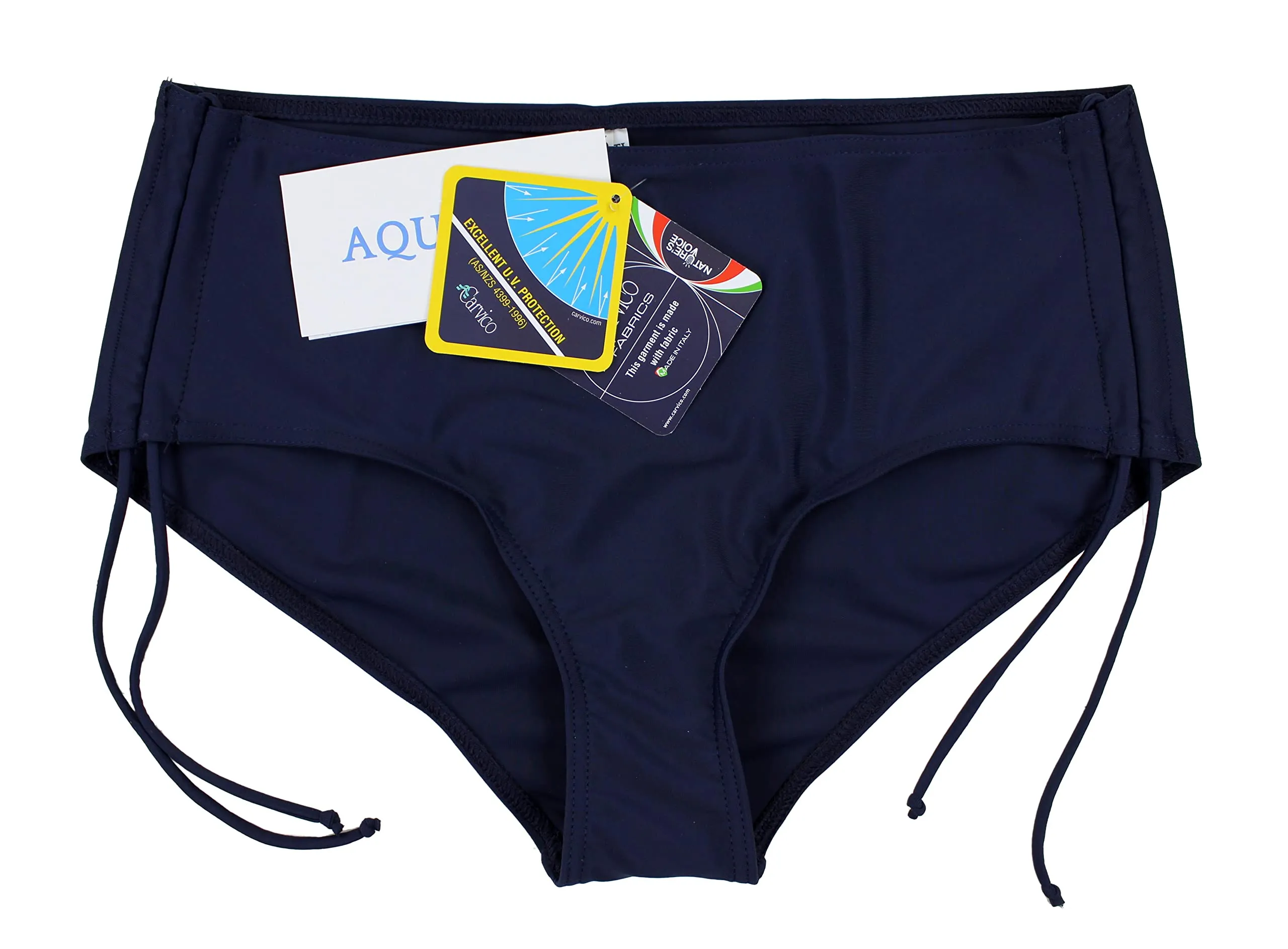 Aquarti Slip Costume Donna con Laccetti, Blu Scuro, 54 - immagine 3