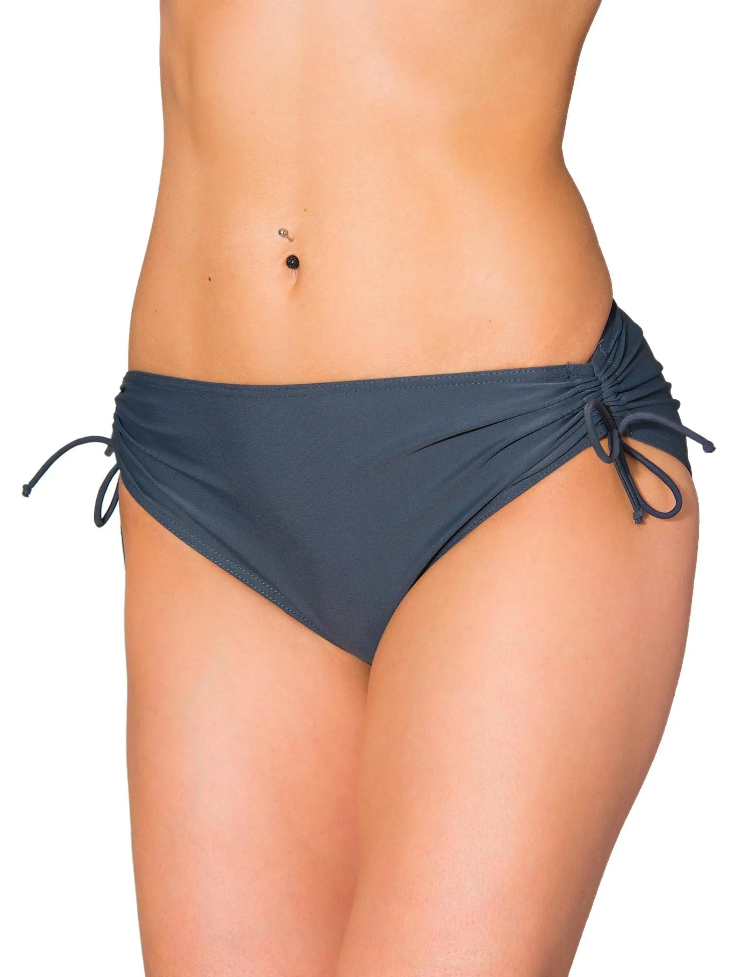 Aquarti Slip Costume Donna con Laccetti, Grafite, 48 - immagine 1