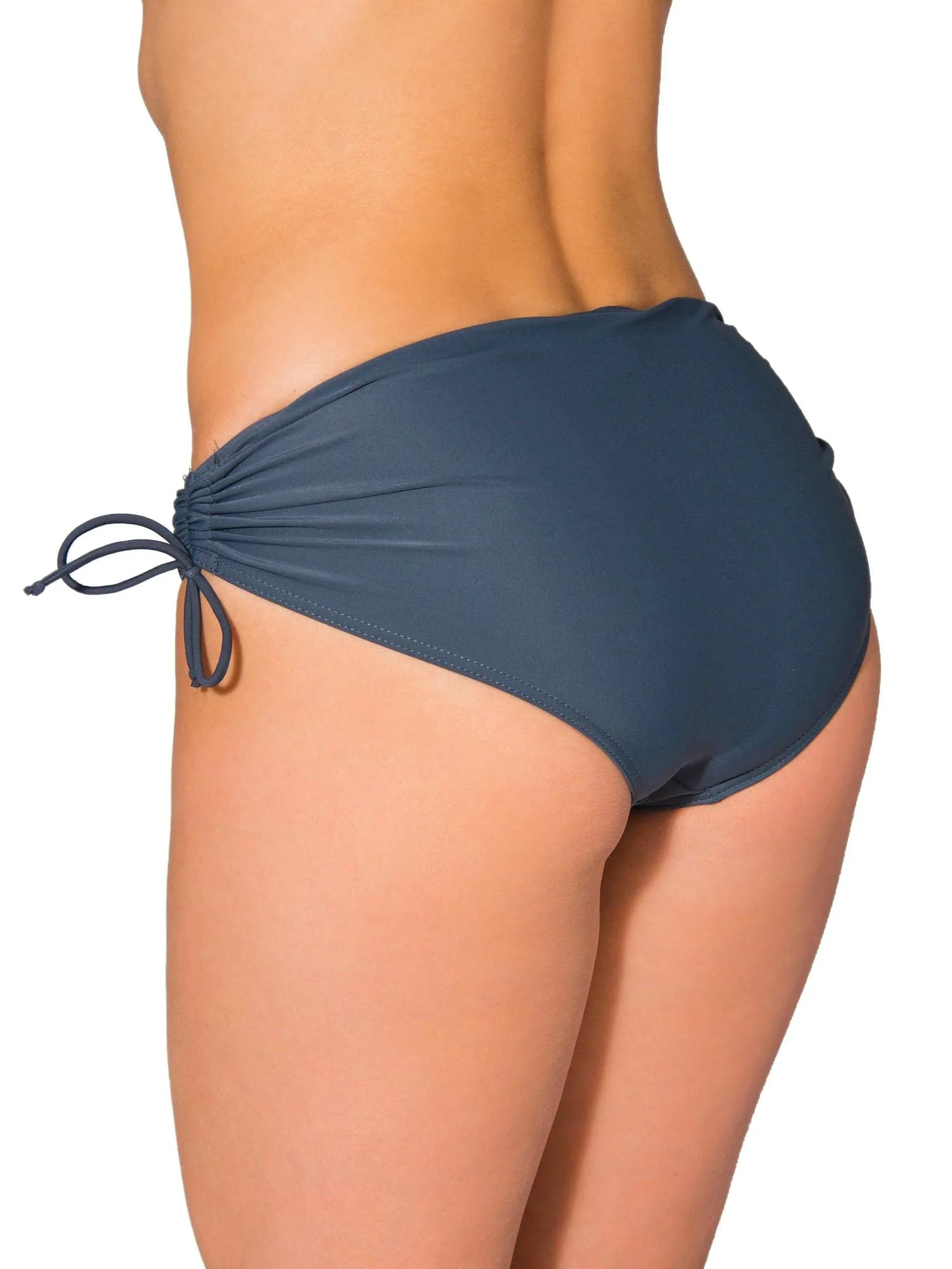 Aquarti Slip Costume Donna con Laccetti, Grafite, 48 - immagine 2