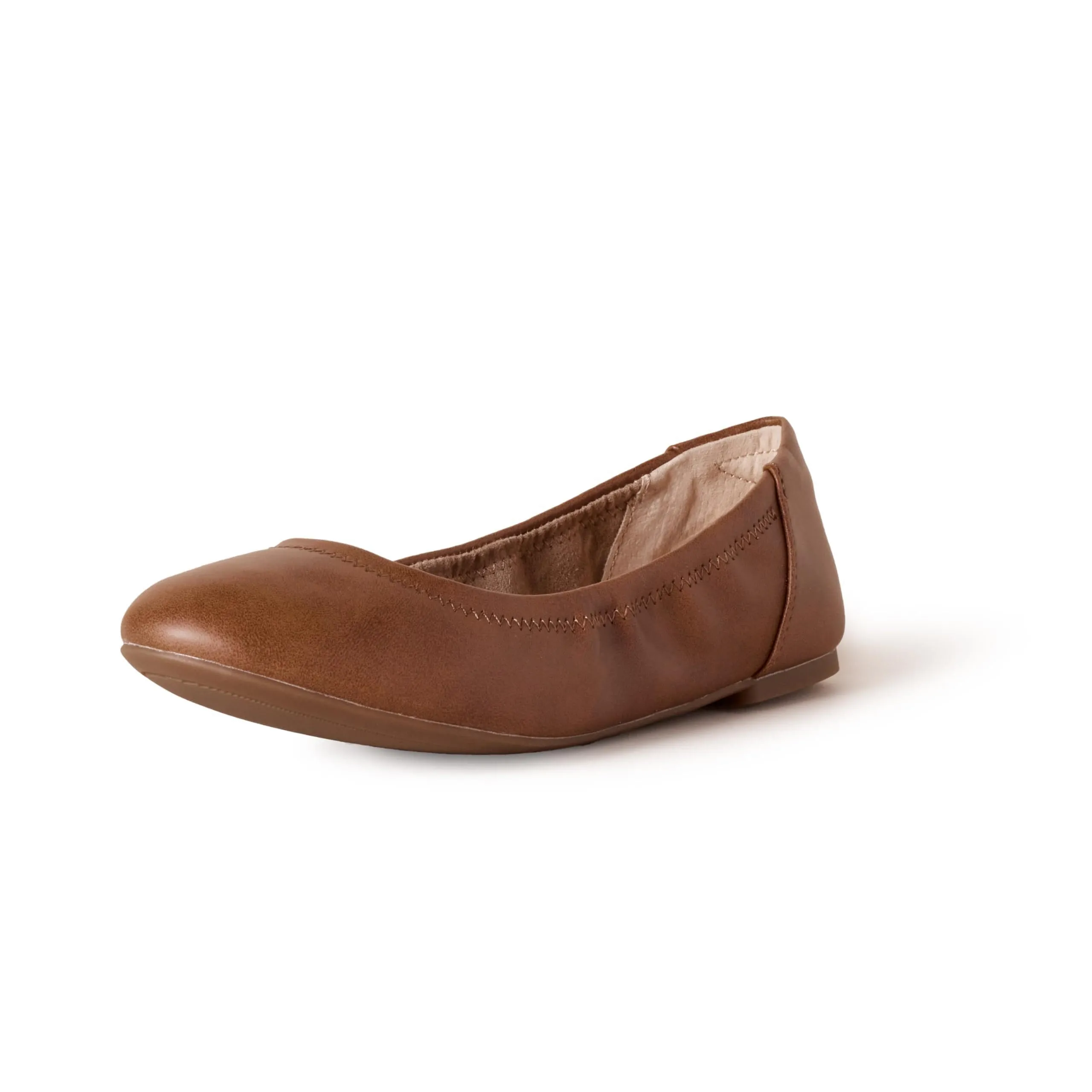 Amazon Essentials Ballerine Slip-on Donna, Castagna Finta Pelle, 39.5 EU Larga - immagine 1