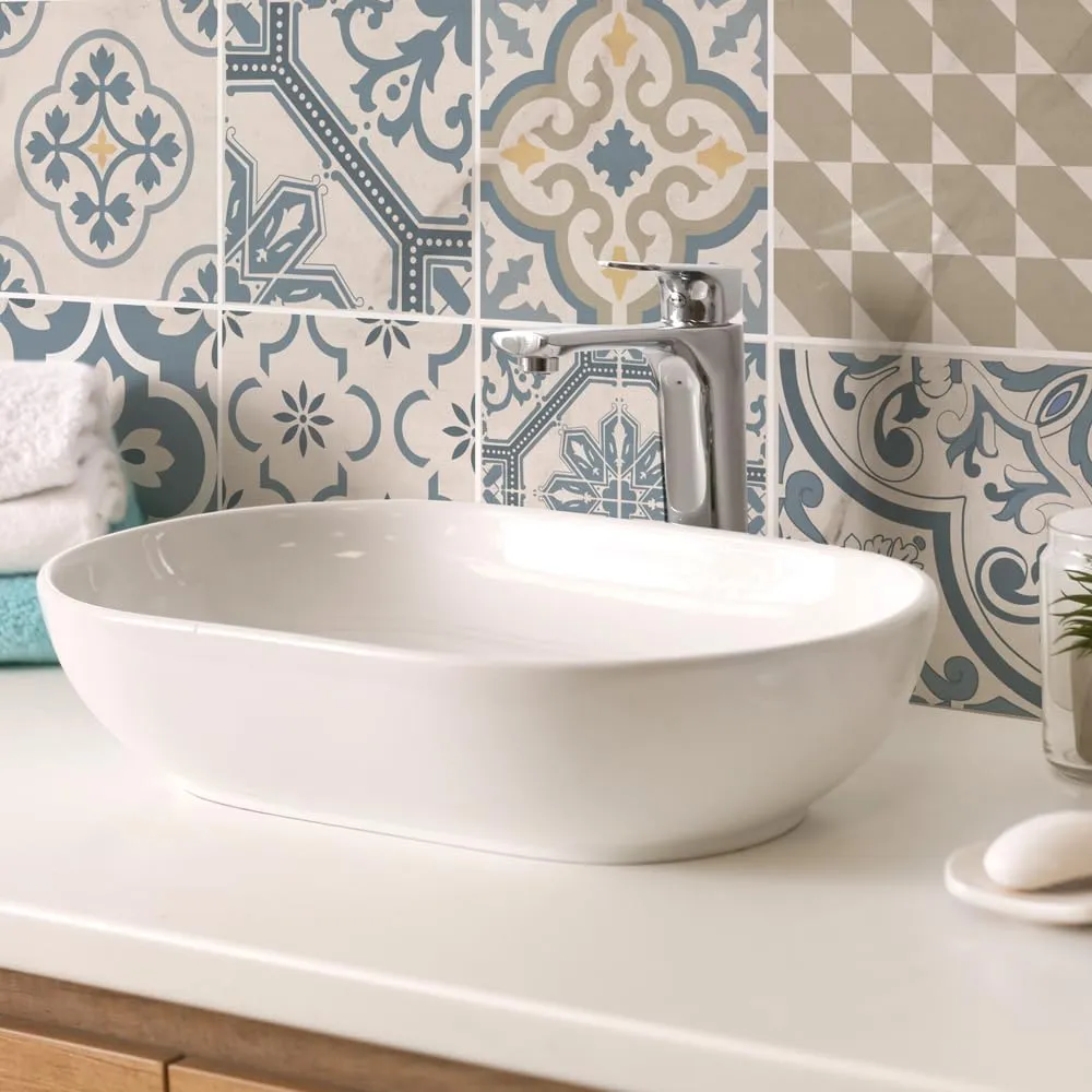 RE-COVERTILES Adesivi Piastrelle in PVC per Cucina e Bagno, 12 Pezzi 15x15 cm, PS00086 - immagine 1