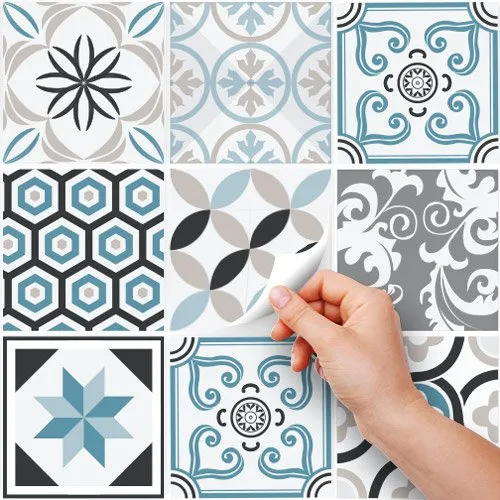 RE-COVERTILES Adesivi Piastrelle in PVC per Cucina e Bagno, 10 Pezzi 20x20 cm, PS00054 - immagine 3