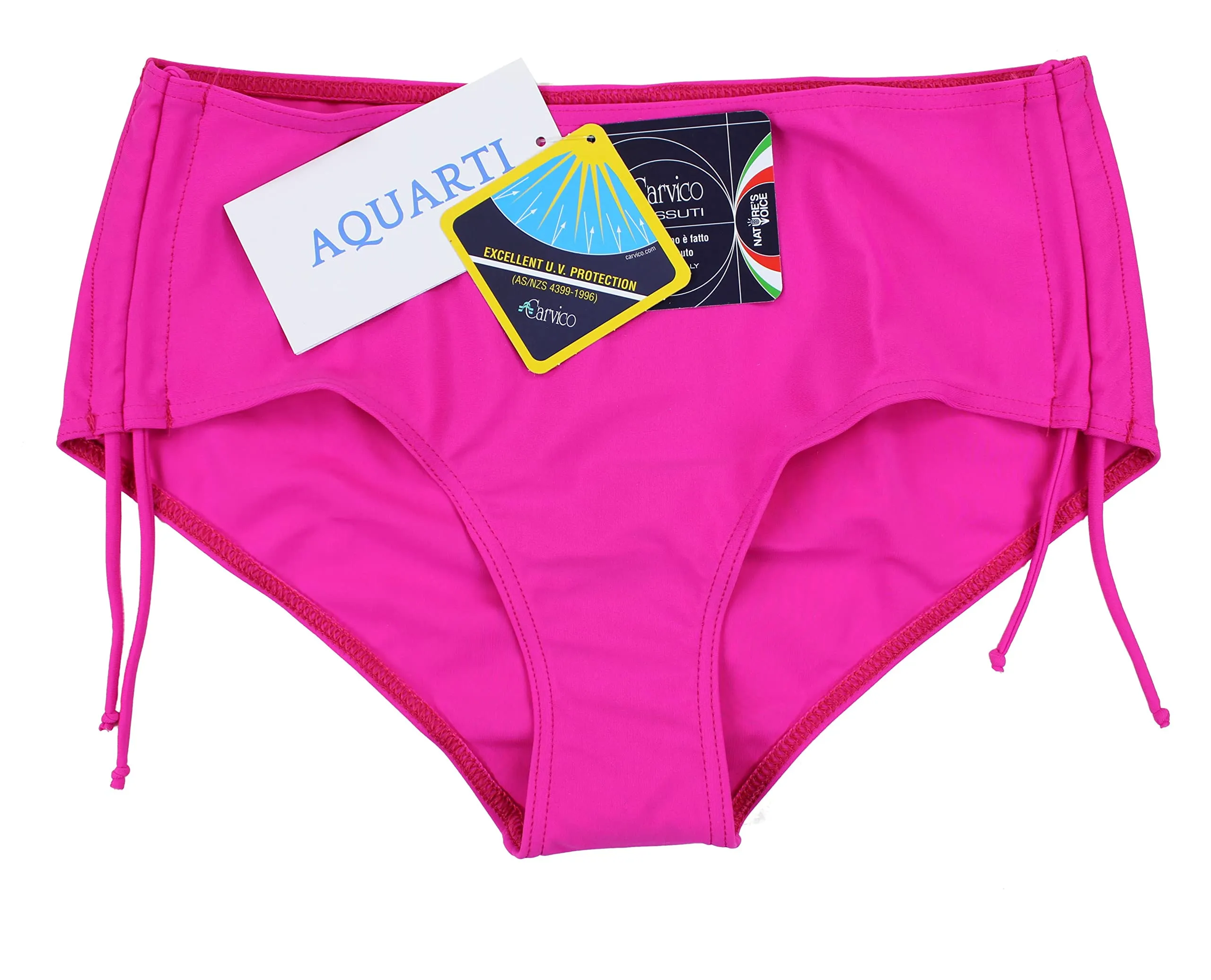Aquarti Slip Costume Donna con Laccetti, Rosa, 46 - immagine 3