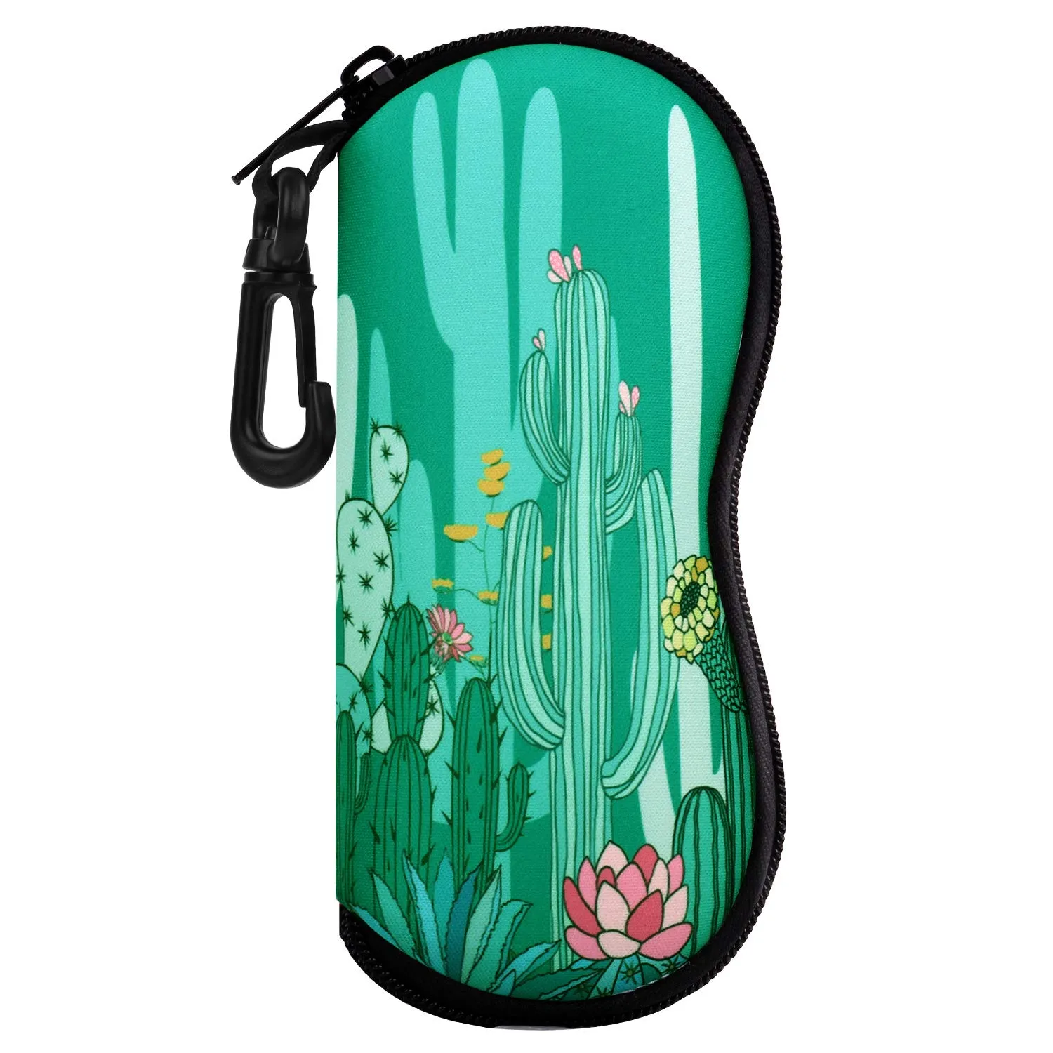 MoKo Custodia per Occhiali da Sole in Neoprene con Clip da Cintura, Cactus - immagine 1