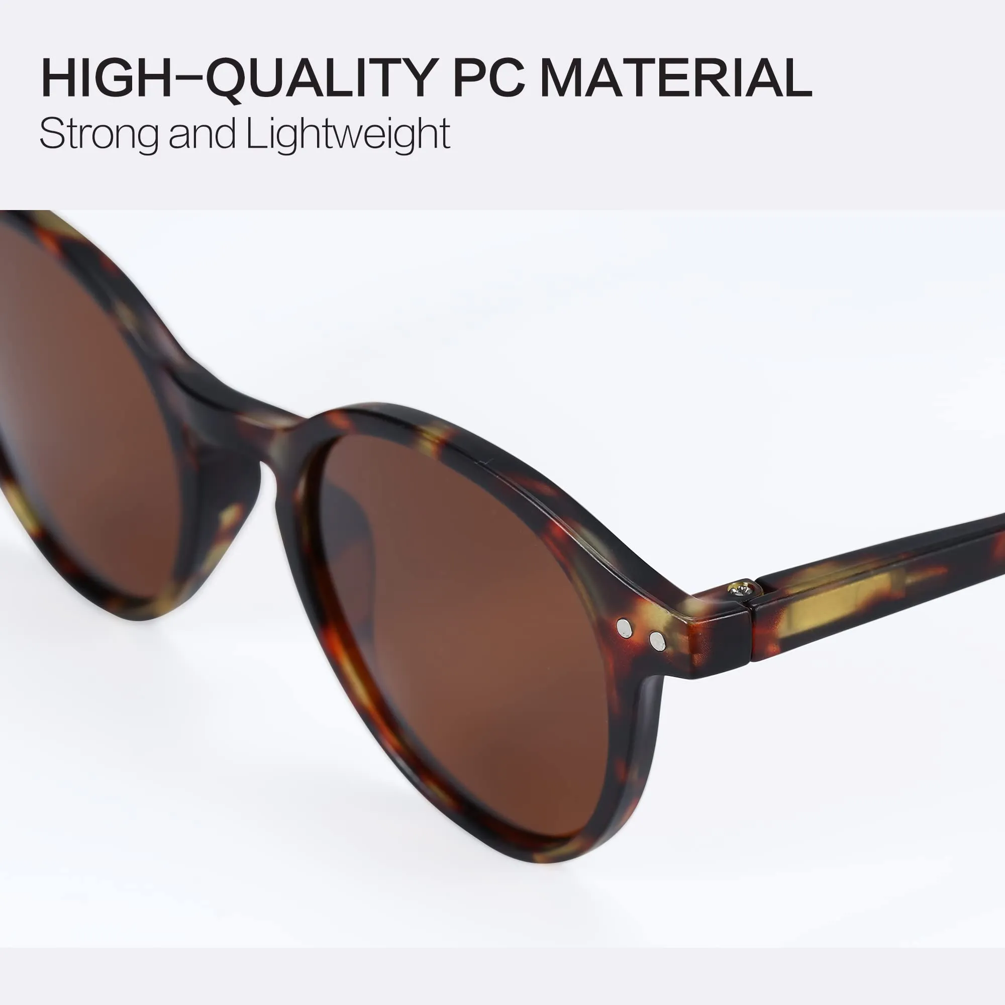 ZENOTTIC Occhiali da sole polarizzati Aviator Lightweight TR Frame UV400 - immagine 5