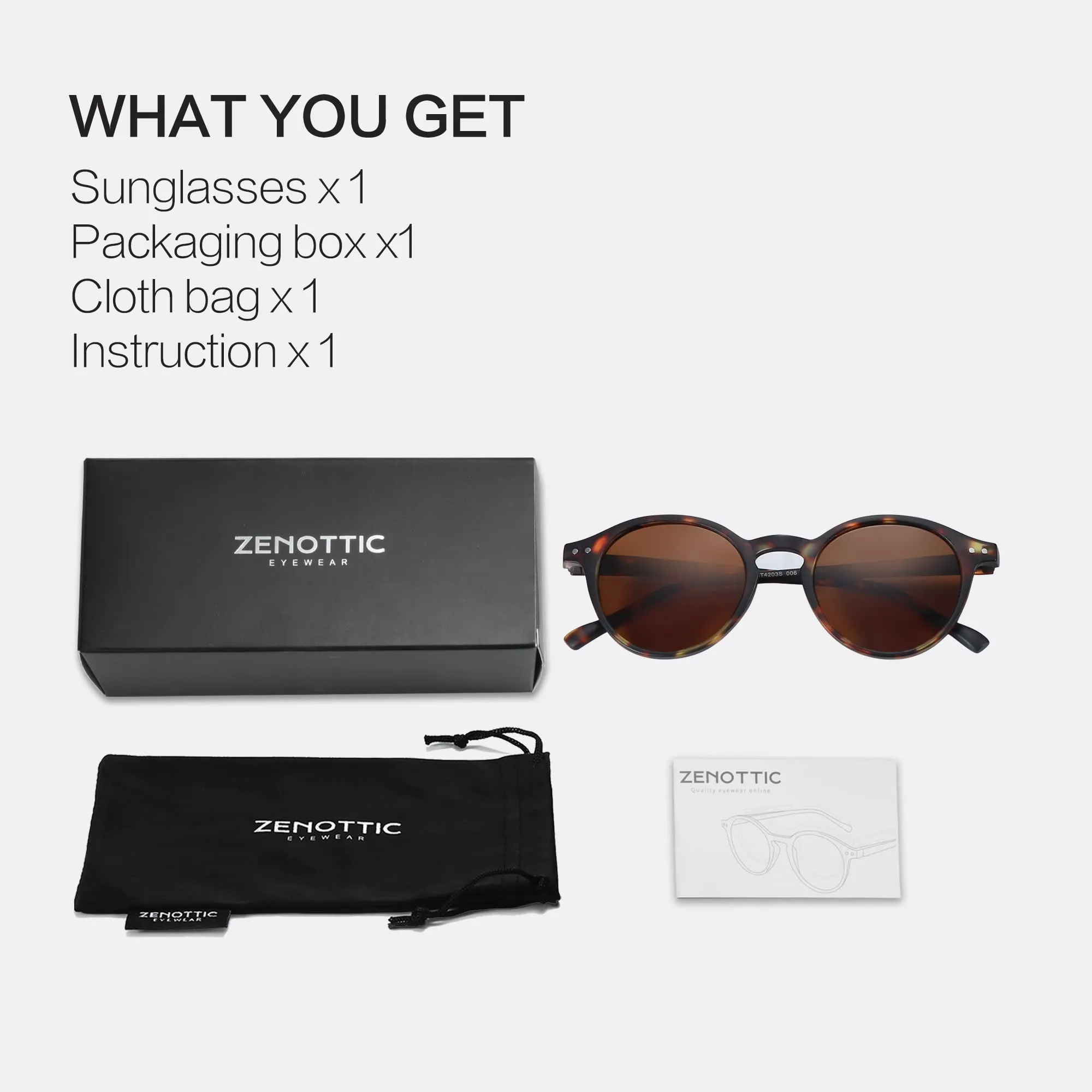 ZENOTTIC Occhiali da sole polarizzati Aviator Lightweight TR Frame UV400 - immagine 7
