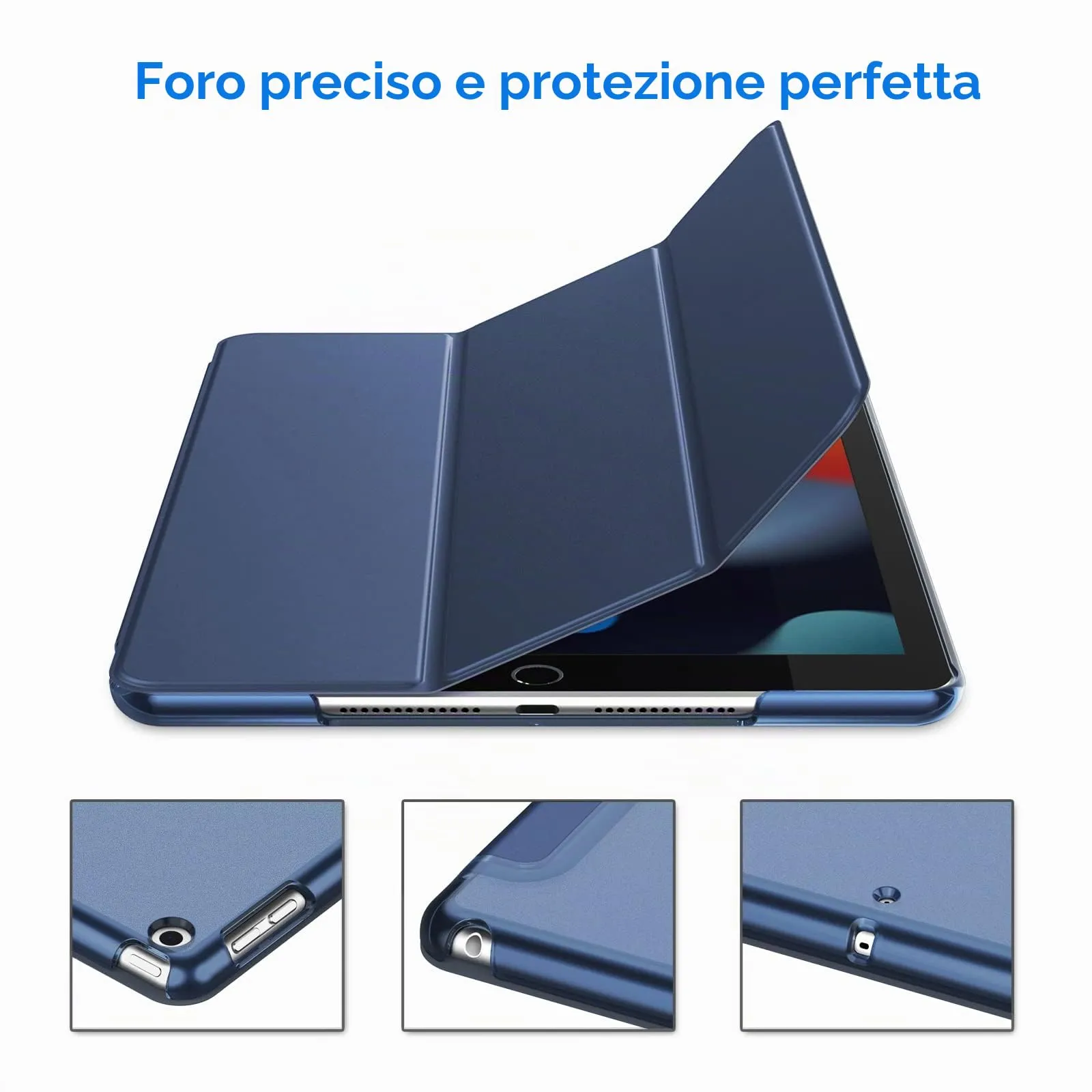 JETech Custodia per iPad 7ª/8ª/9ª Gen 10.2", Marino Intenso - immagine 3
