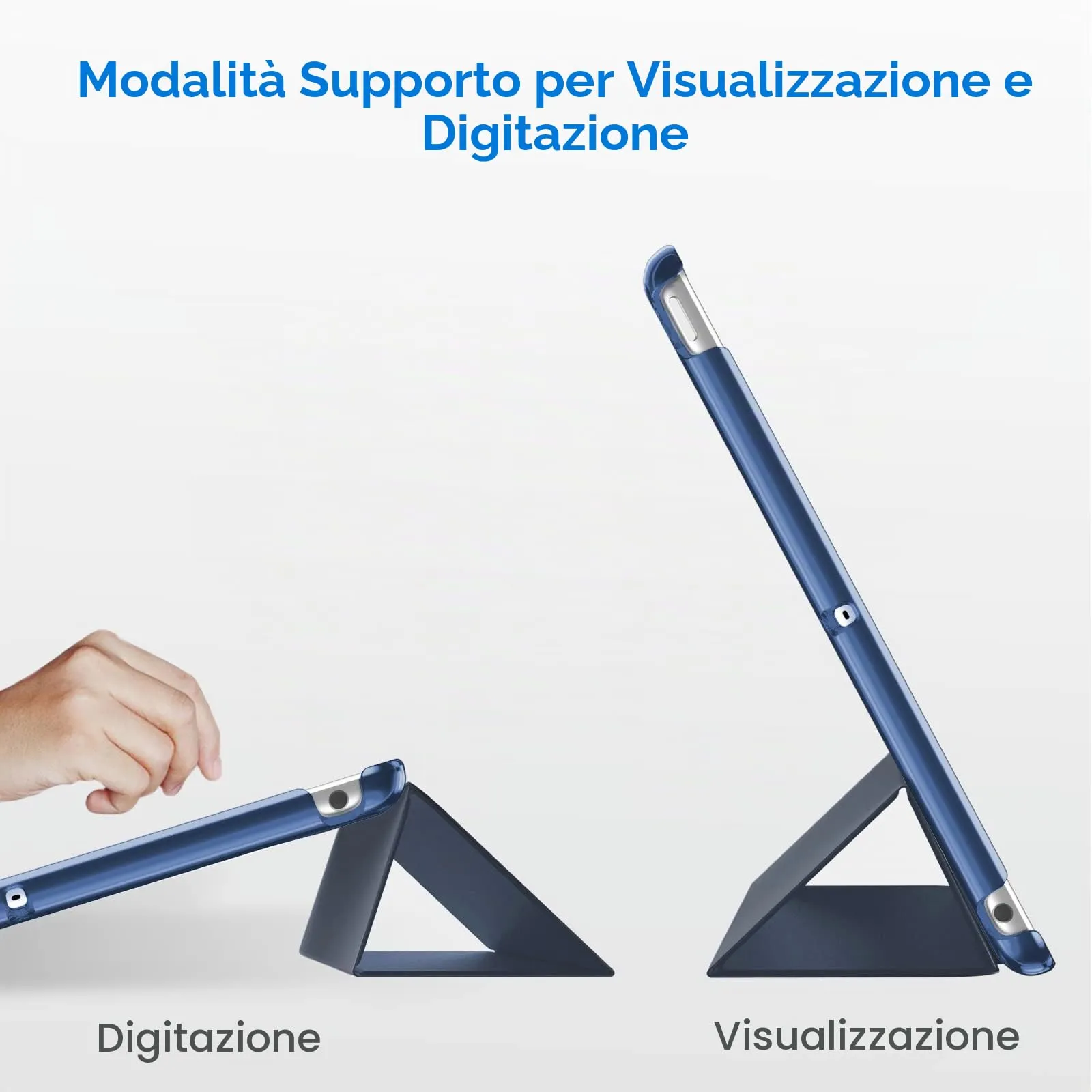 JETech Custodia per iPad 7ª/8ª/9ª Gen 10.2", Marino Intenso - immagine 5