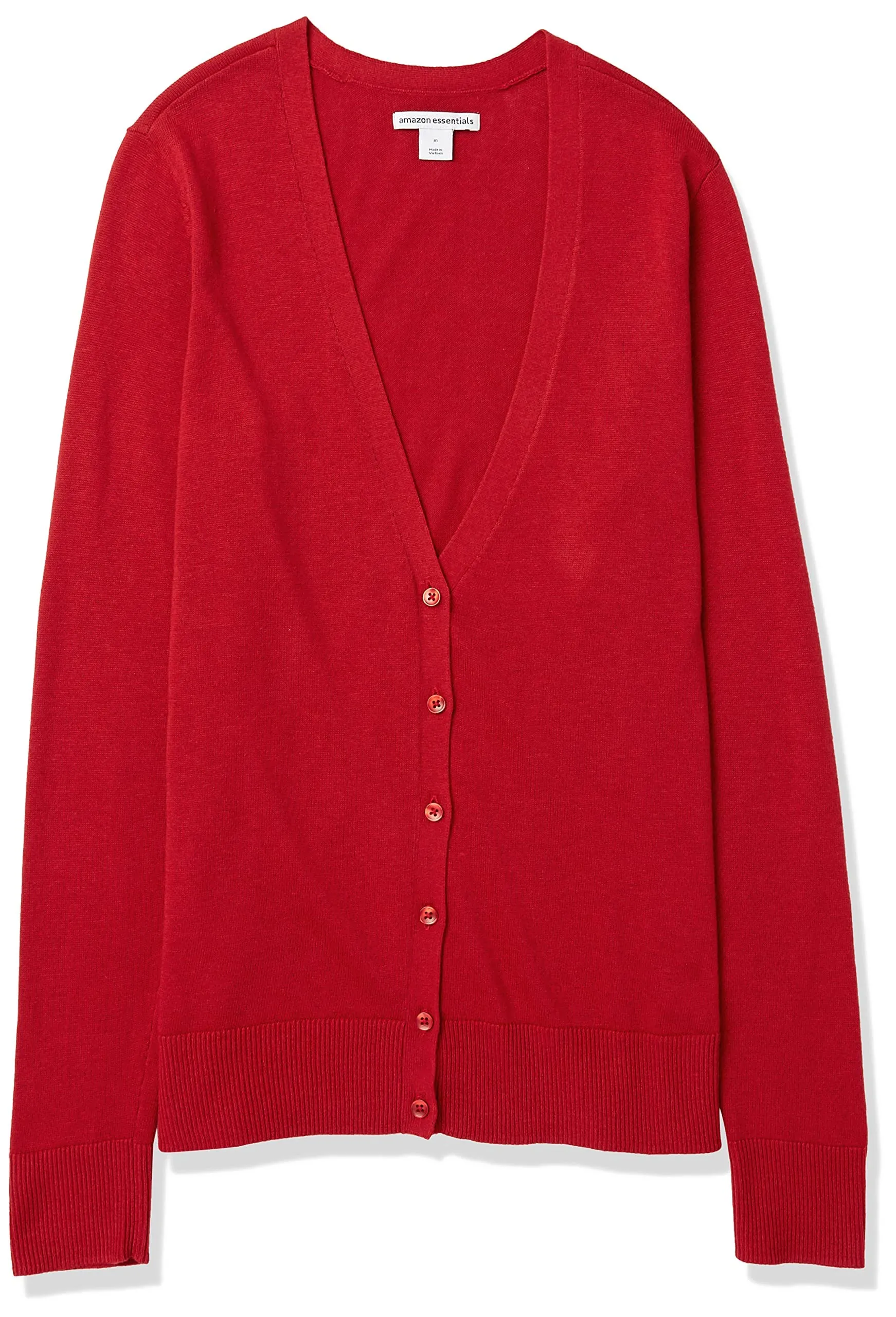 Amazon Essentials Felpa Cardigan Leggera Donna, Rosso, XL Plus - immagine 9