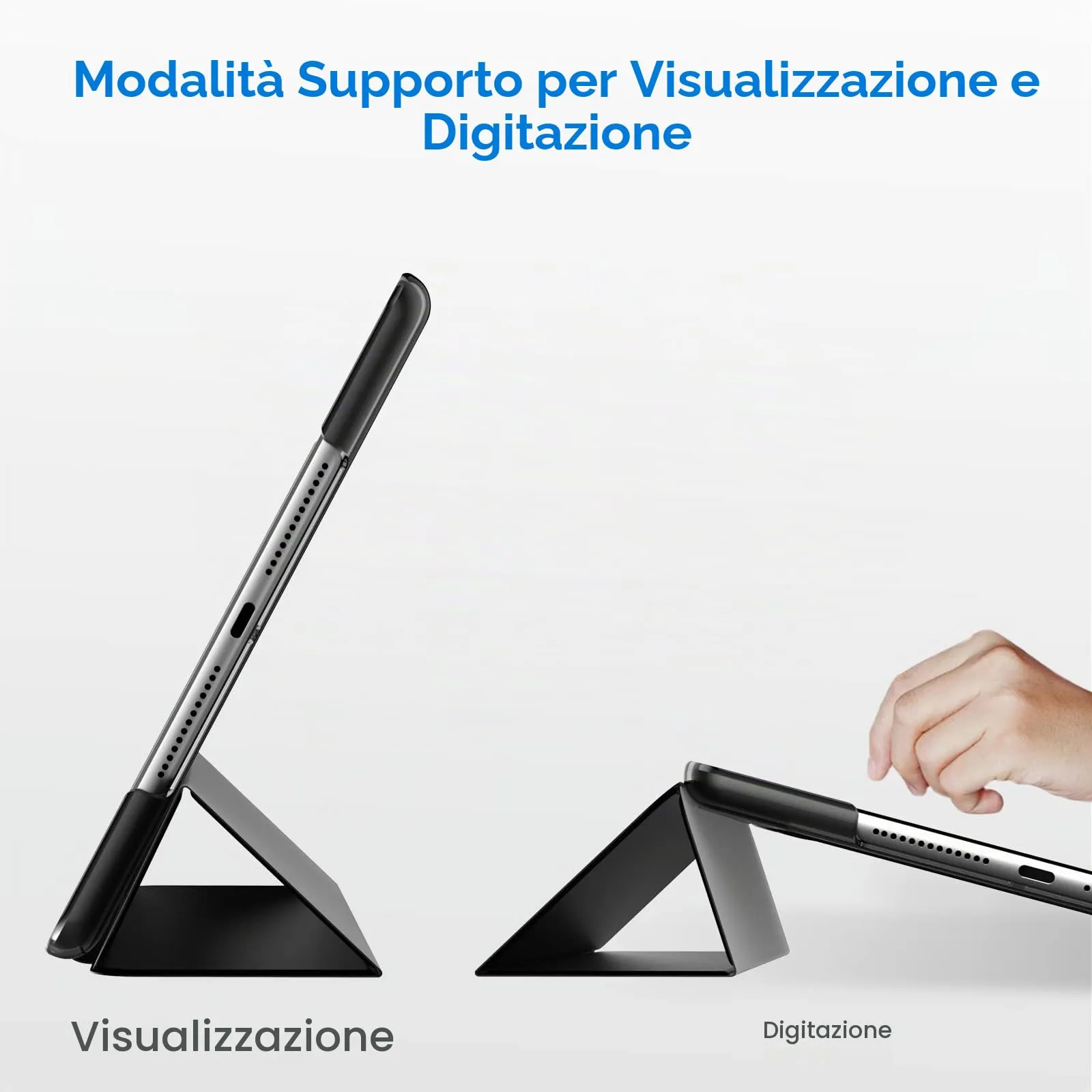 JETech Custodia per iPad 9ª/8ª/7ª Gen 10,2", Nero - immagine 5
