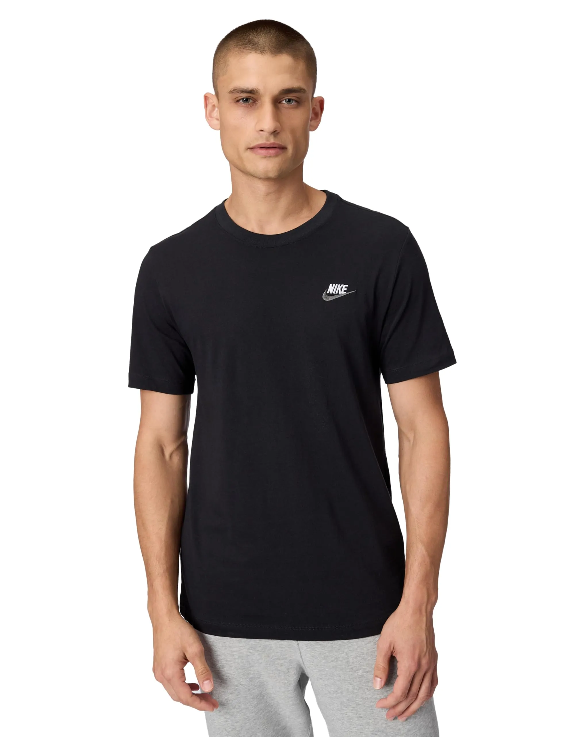 Nike M NSW Club Tee, Black White Dark Grey, S - immagine 1