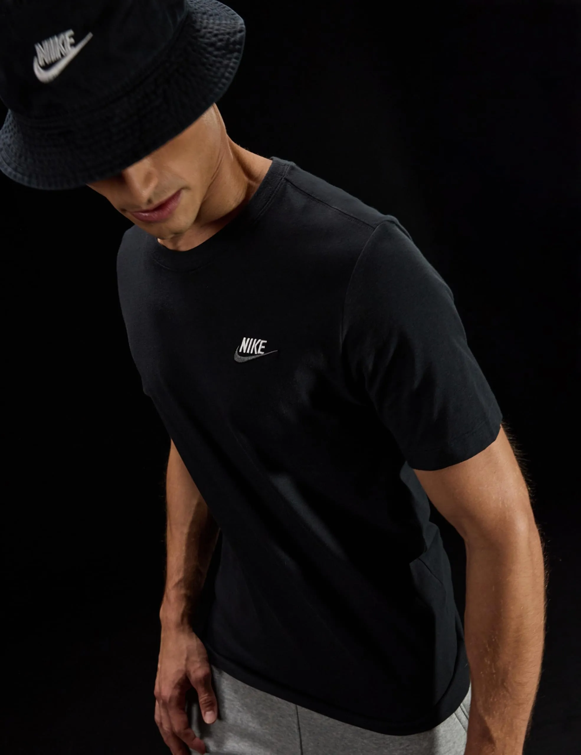 Nike M NSW Club Tee, Black White Dark Grey, S - immagine 2