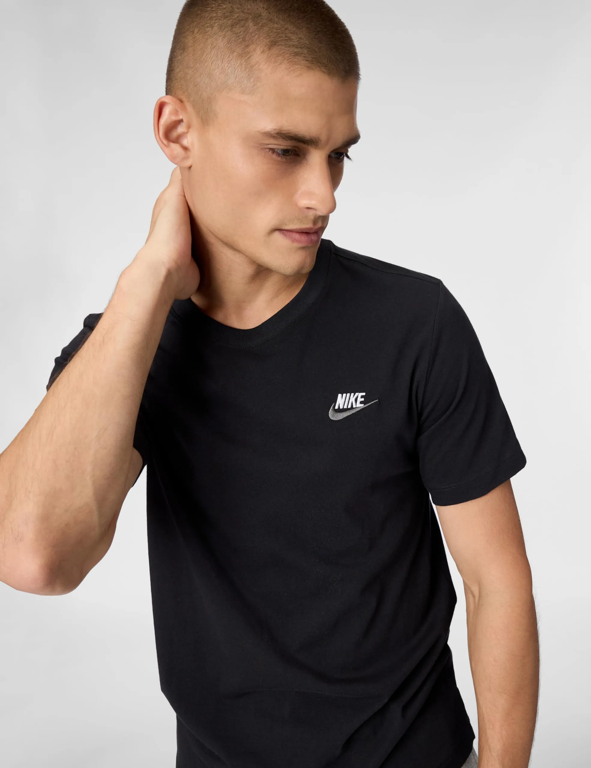 Nike M NSW Club Tee, Black White Dark Grey, S - immagine 6