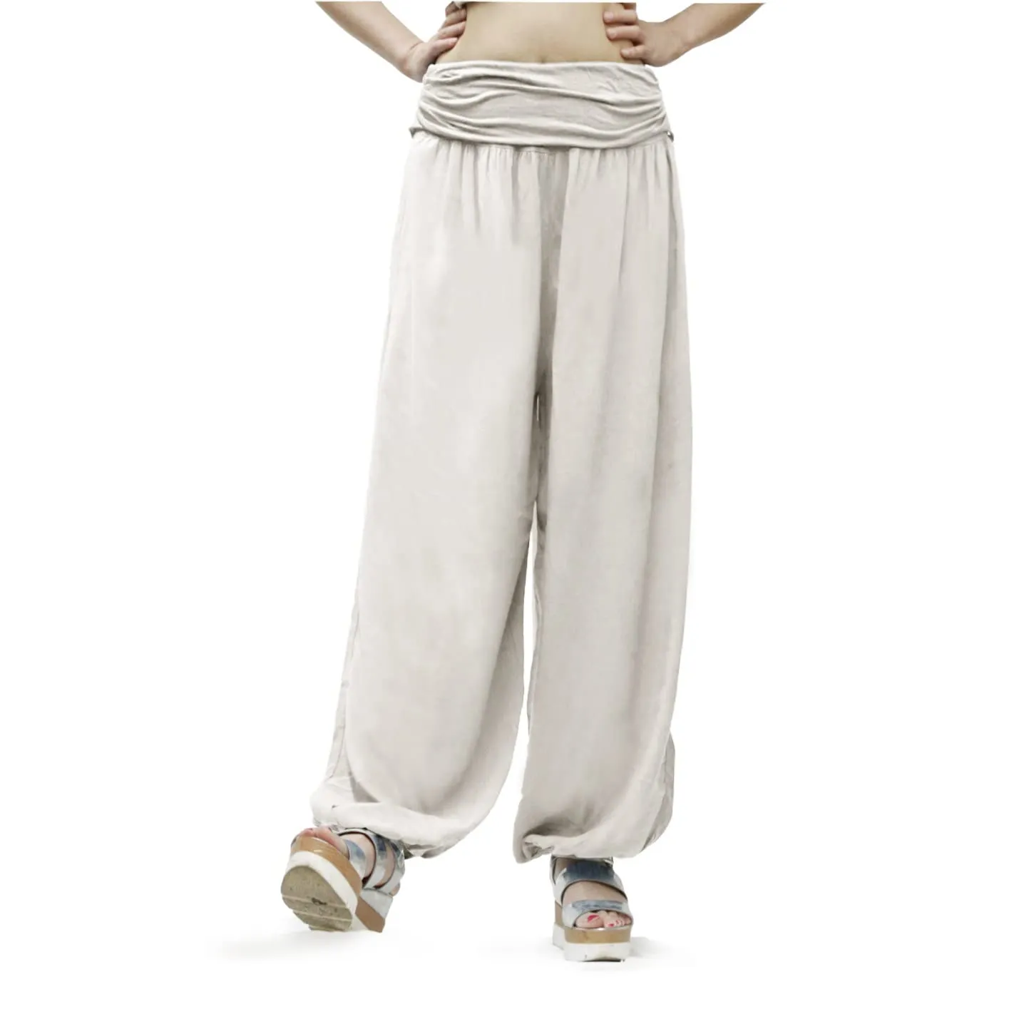 GLAMEXX24 Pantaloni Harem Donna Larga Casual per Yoga con Tasche Estivi per Jogging, Danza, Pilates - immagine 1
