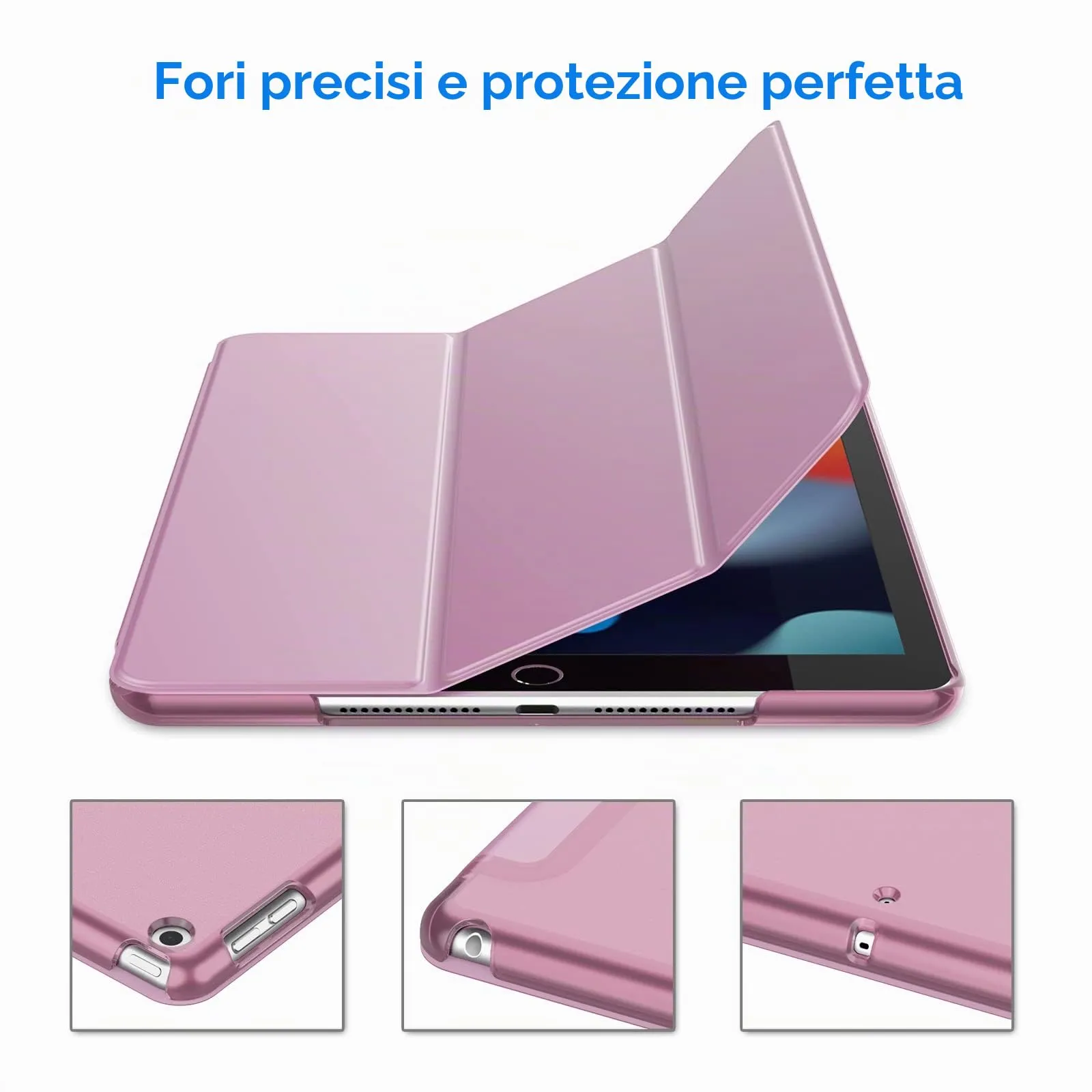 JETech Custodia per iPad 9ª/8ª/7ª Gen 10,2", Rosa - immagine 3