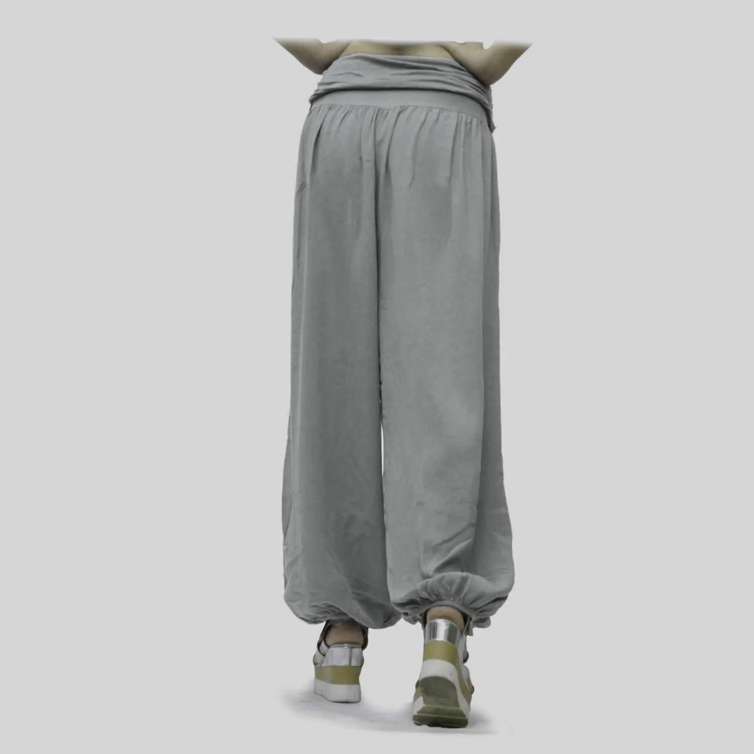 GLAMEXX24 Pantaloni Harem Donna Larga Casual per Yoga, Jogging, Danza e Pilates con Tasche - immagine 5