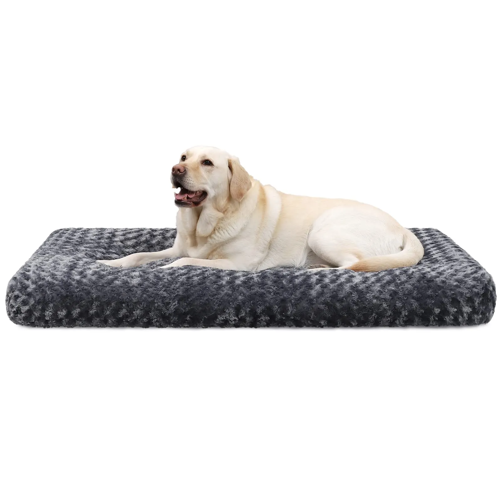 KSIIA Cuscino per Cani XXL, 122x74cm, Base Antiscivolo, Lavabile in Lavatrice, Grigio scuro - immagine 1