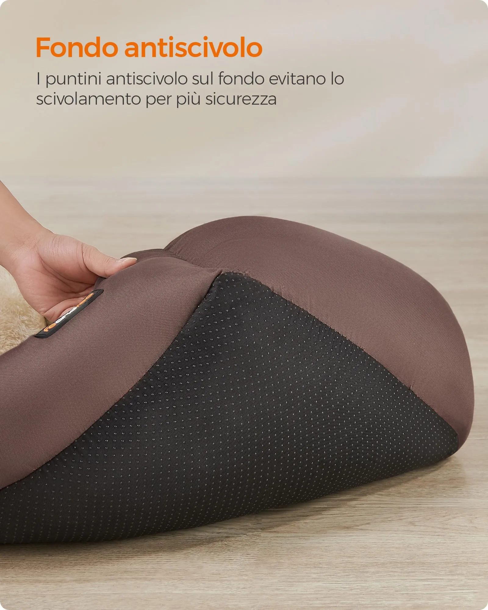 Feandrea Cuccia Cane Interno con Tappeto Rimovibile e Reversibile, 60 x 50 x 20 cm, Marrone Caffè + Beige Sabbia - immagine 4