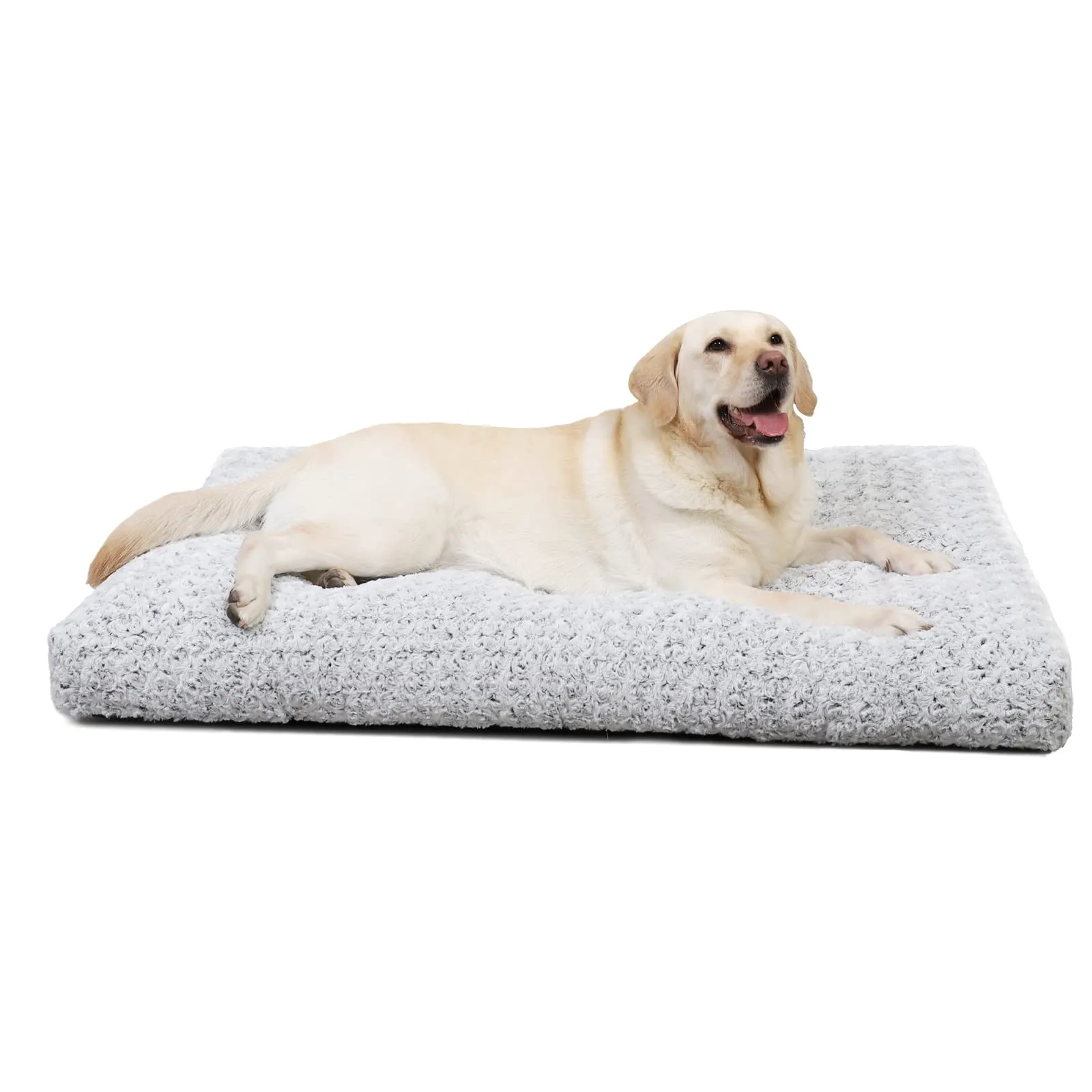 KSIIA Cuscino per Cani Taglia Grande e Media, 90x60cm, Base Antiscivolo, Lavabile in Lavatrice, Grigio - immagine 1