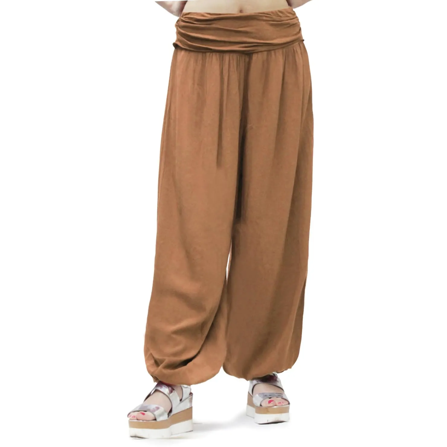 GLAMEXX24 Pantaloni Harem Donna Larga Casual Yoga con Tasche Estivi per Jogging, Danza, Pilates - immagine 1