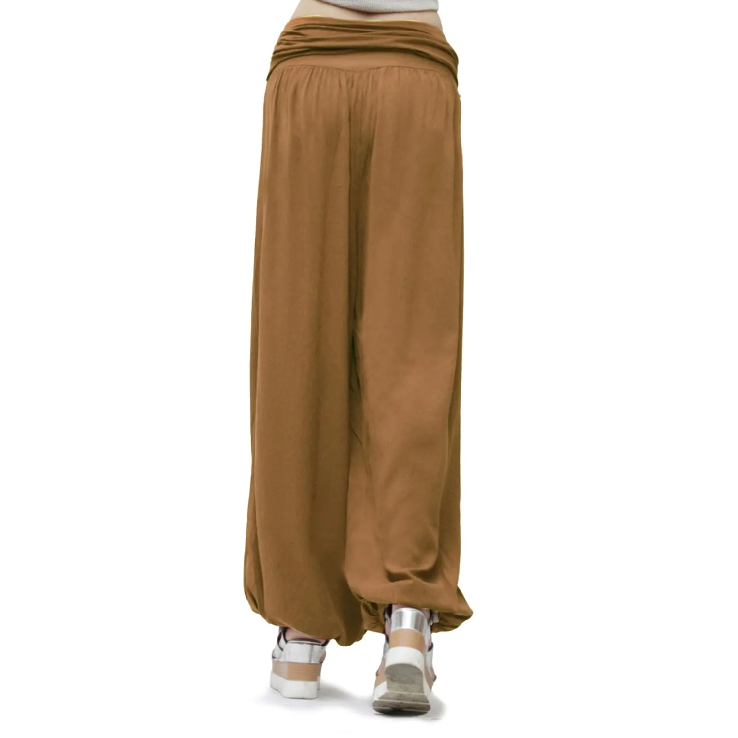 GLAMEXX24 Pantaloni Harem Donna Larga Casual Yoga con Tasche Estivi per Jogging, Danza, Pilates - immagine 2