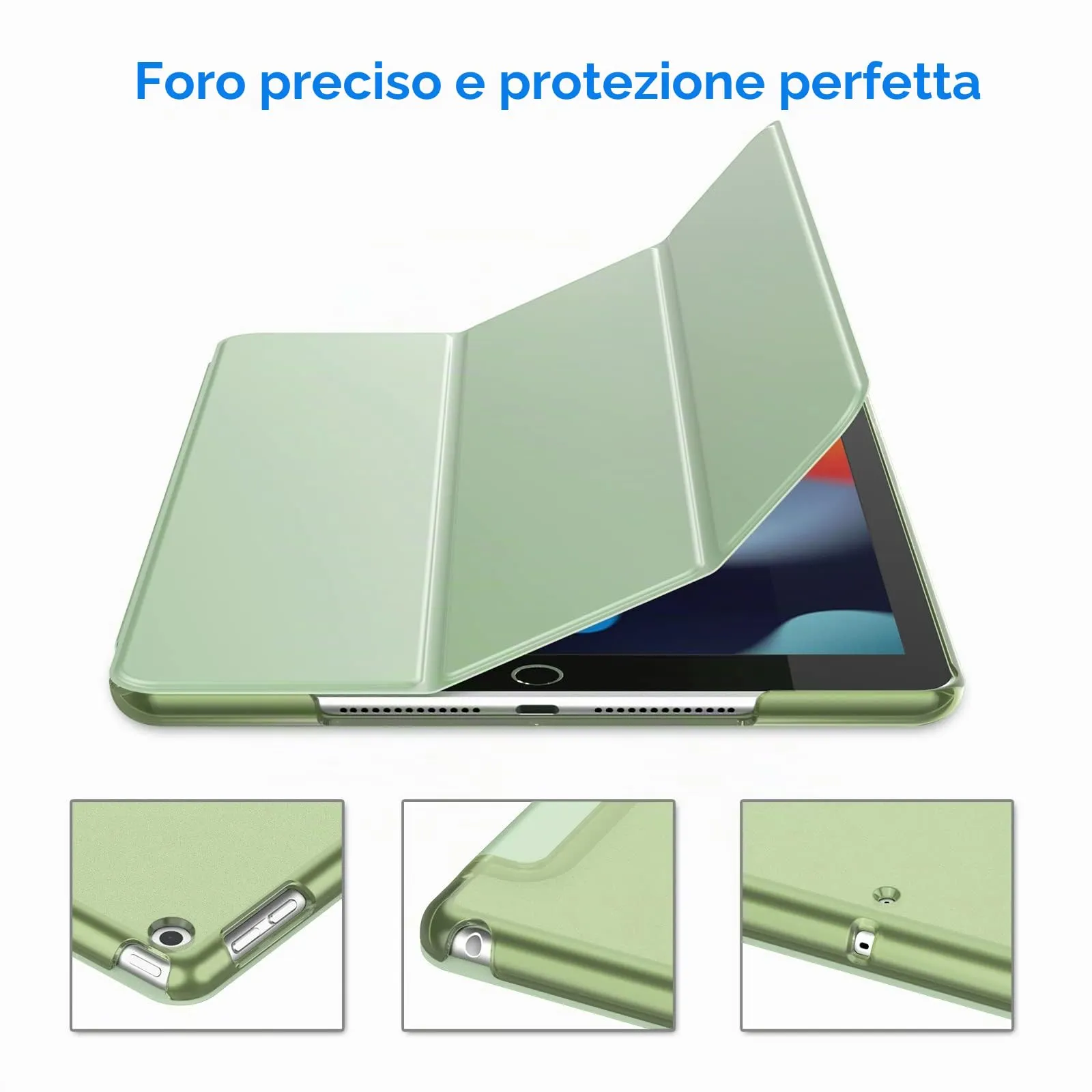 JETech Custodia per iPad 9ª/8ª/7ª Gen 10,2", Verde Matcha - immagine 3