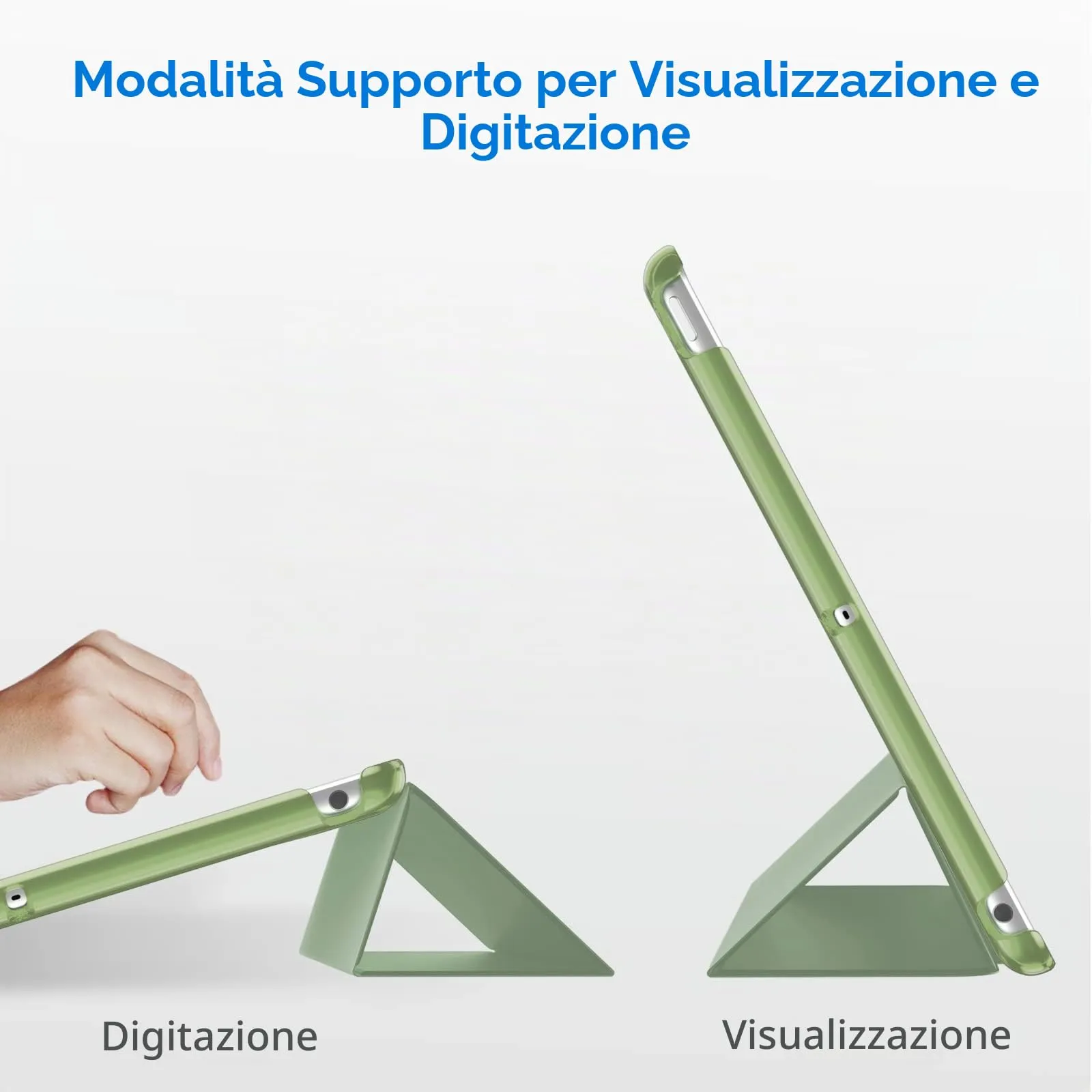 JETech Custodia per iPad 9ª/8ª/7ª Gen 10,2", Verde Matcha - immagine 5