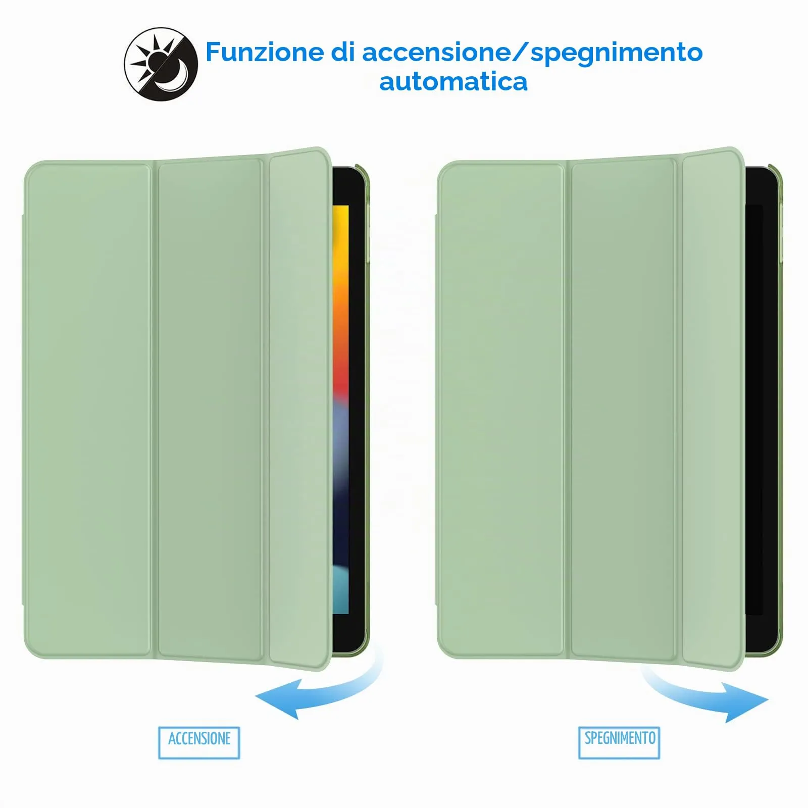 JETech Custodia per iPad 9ª/8ª/7ª Gen 10,2", Verde Matcha - immagine 6