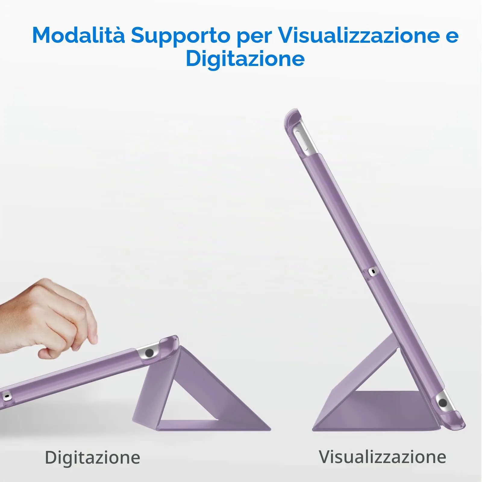 JETech Custodia per iPad 9ª/8ª/7ª Gen 10,2", Viola Chiaro - immagine 5
