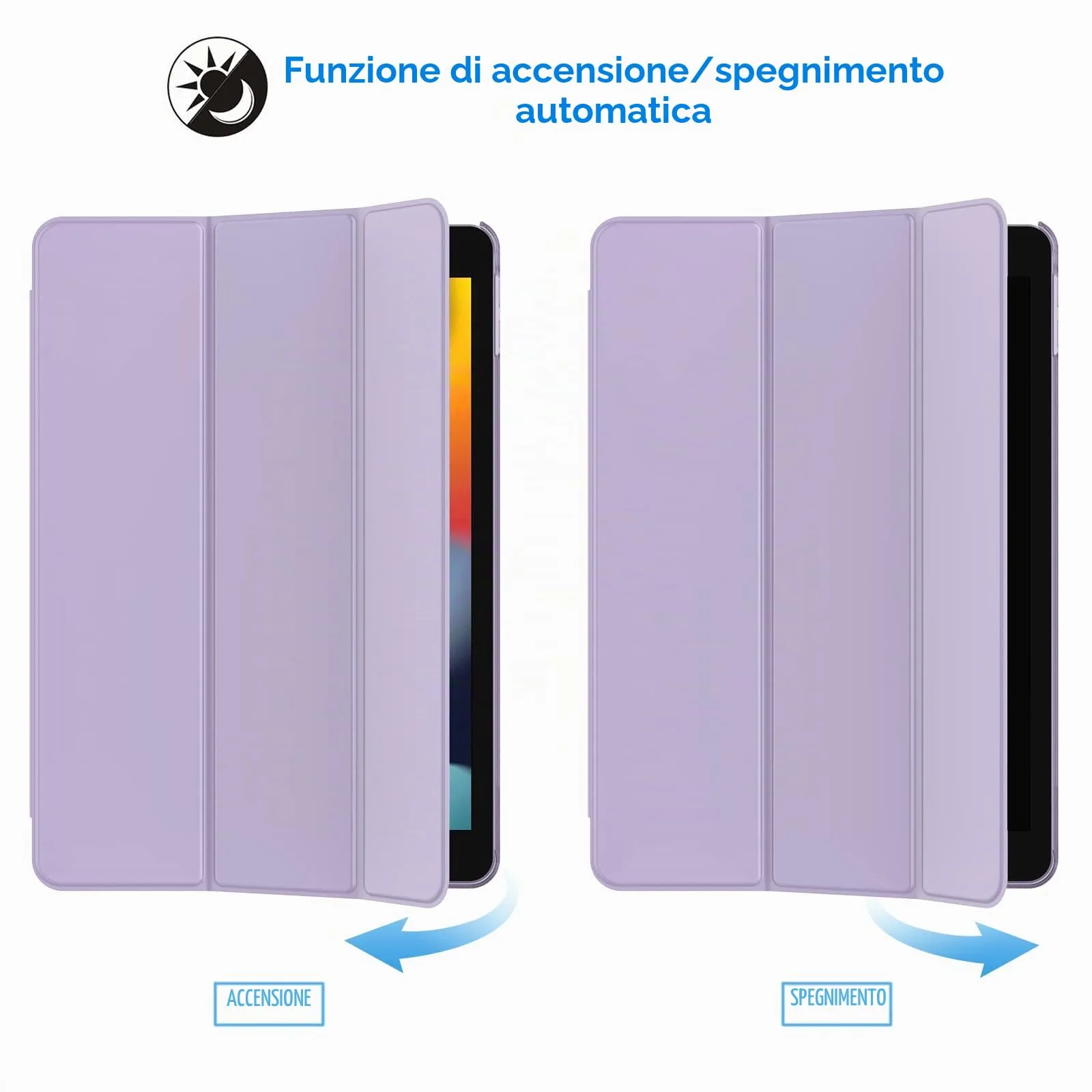 JETech Custodia per iPad 9ª/8ª/7ª Gen 10,2", Viola Chiaro - immagine 6