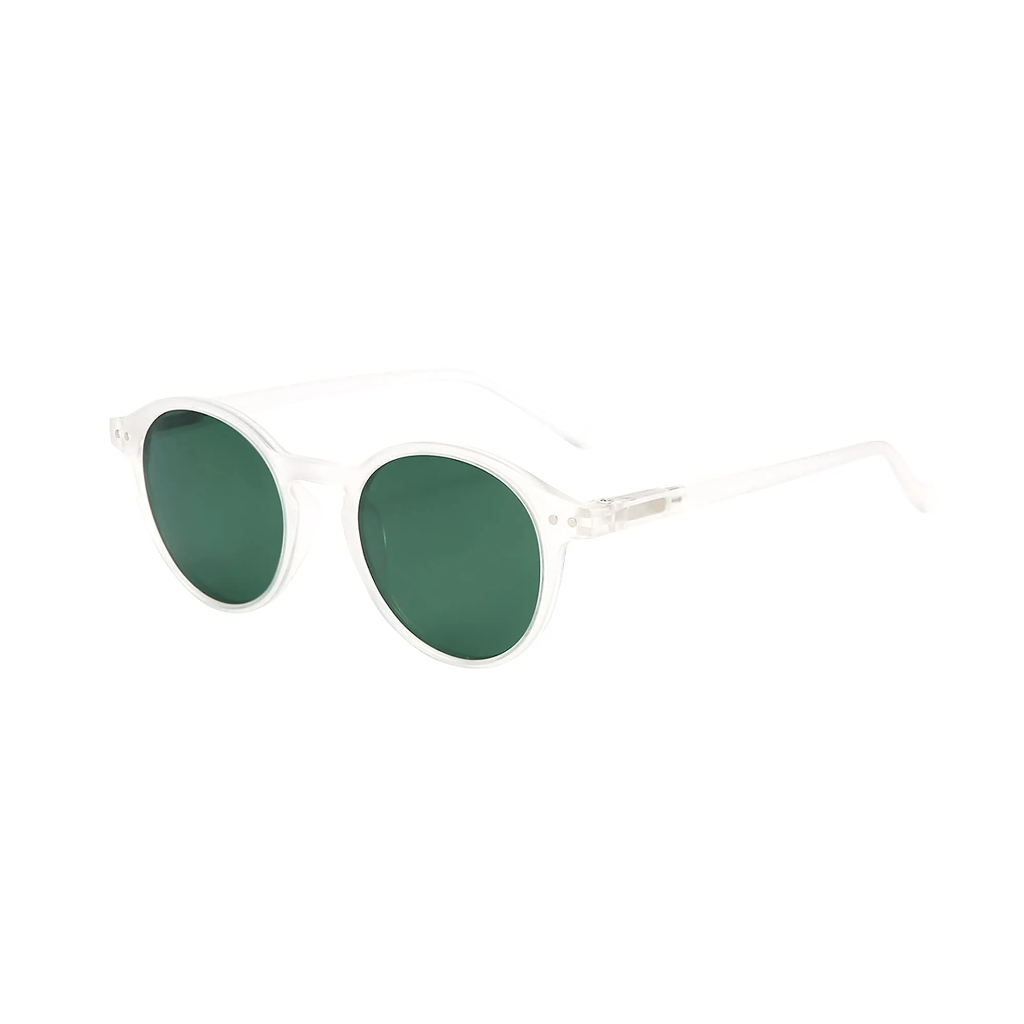 ZENOTTIC Occhiali da Sole Polarizzati Retrò Classici Rotondi UV400 per Uomo e Donna (Cristallo Matte + Verde) - immagine 1