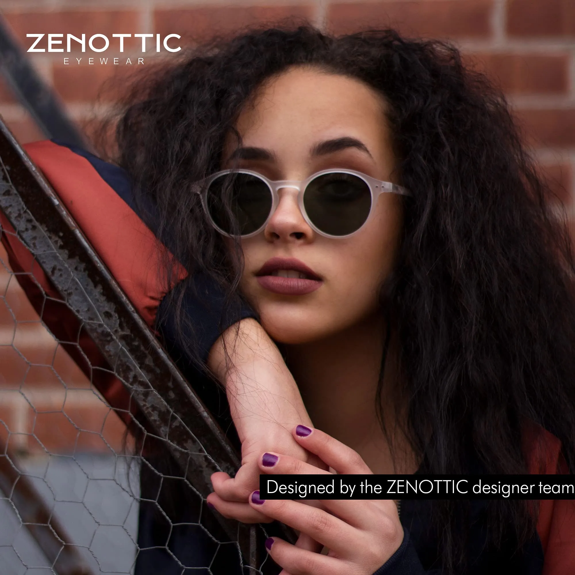 ZENOTTIC Occhiali da Sole Polarizzati Retrò Classici Rotondi UV400 per Uomo e Donna (Cristallo Matte + Verde) - immagine 3