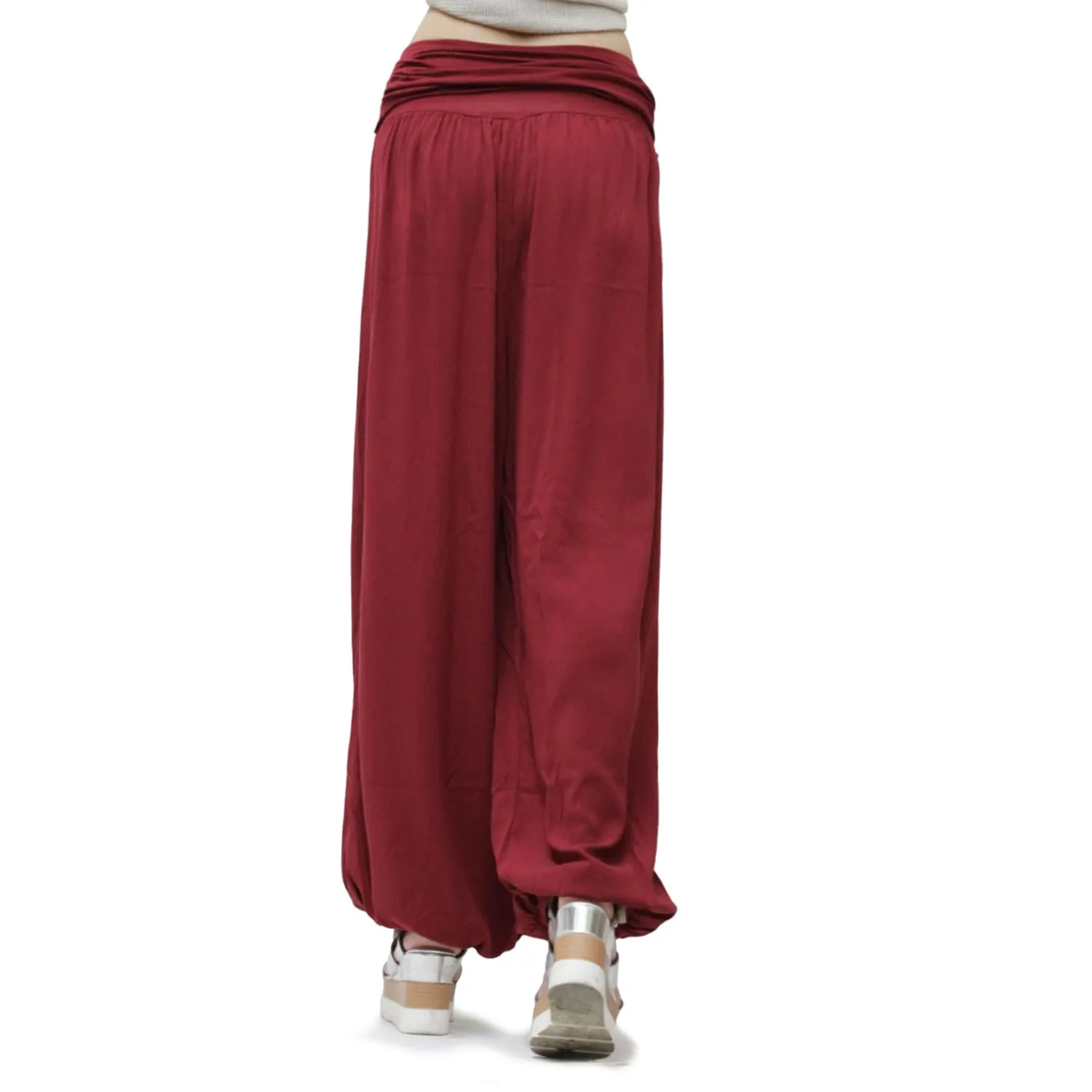 GLAMEXX24 Pantaloni Harem Donna Larga Casual con Tasche per Yoga, Jogging, Danza e Pilates - immagine 4