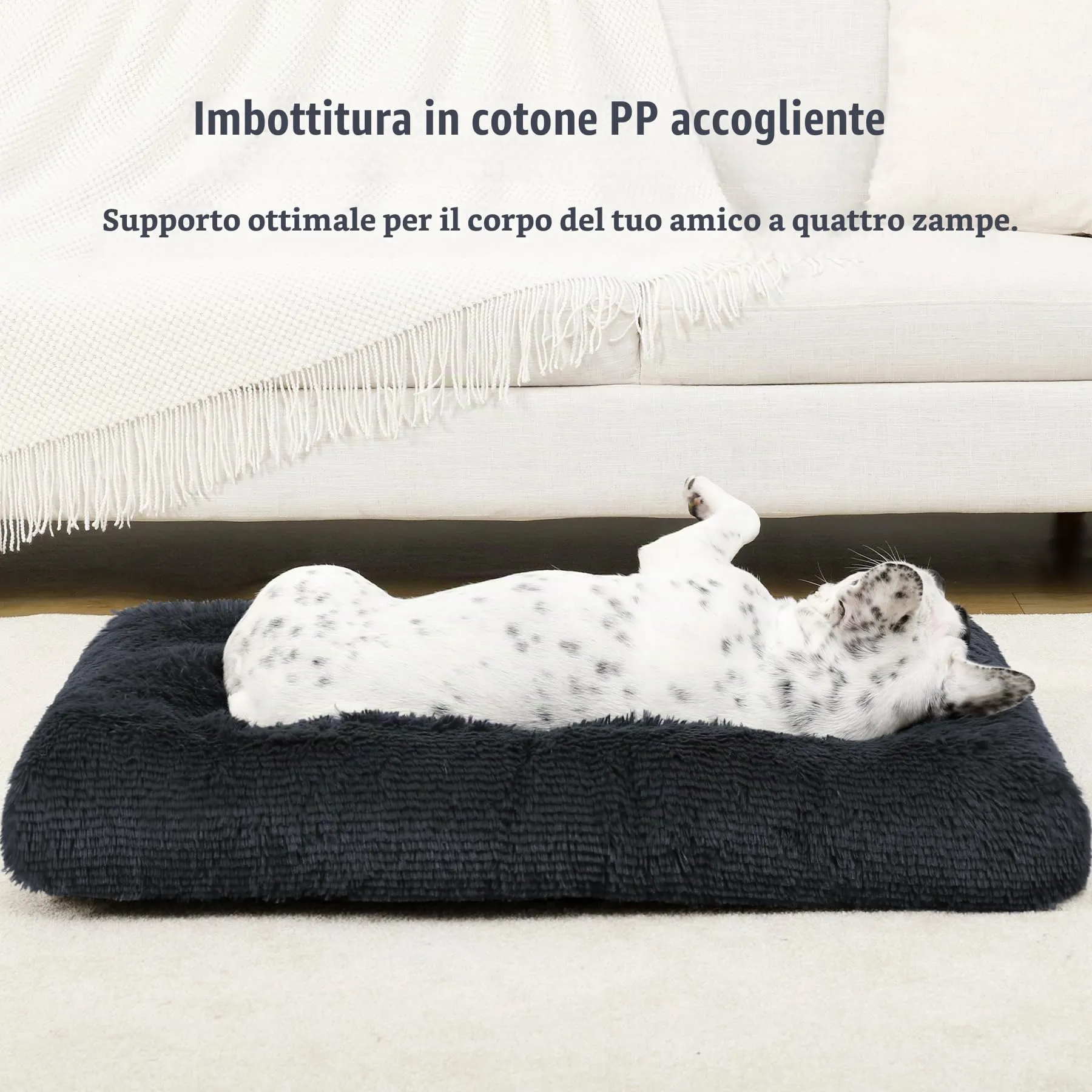KSIIA Cuscino per Cani, 60x45cm, Grigio scuro - immagine 5
