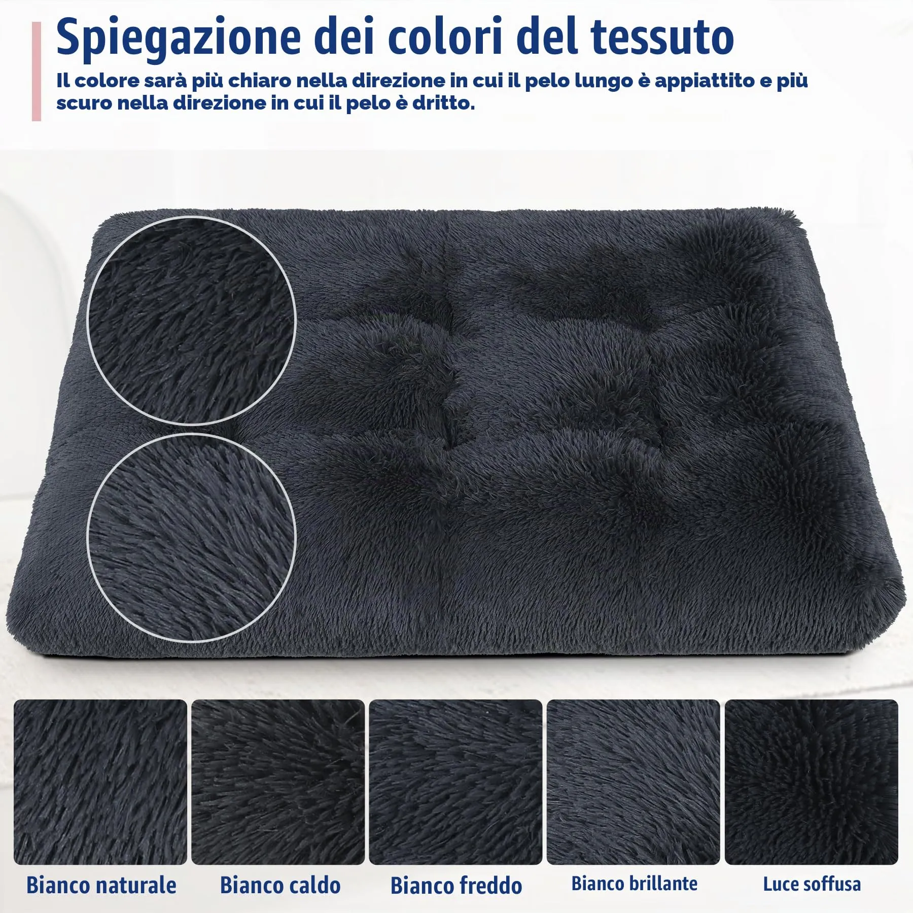 KSIIA Cuscino per Cani, 60x45cm, Grigio scuro - immagine 6