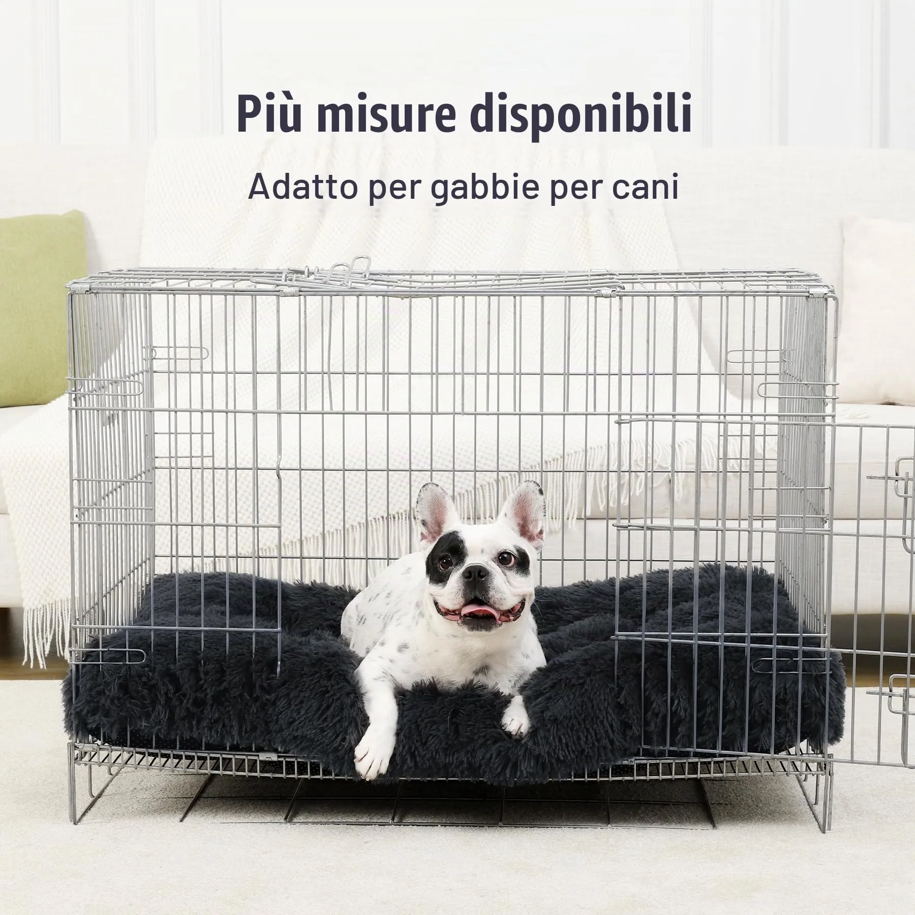 KSIIA Cuscino per Cani, 60x45cm, Grigio scuro - immagine 7