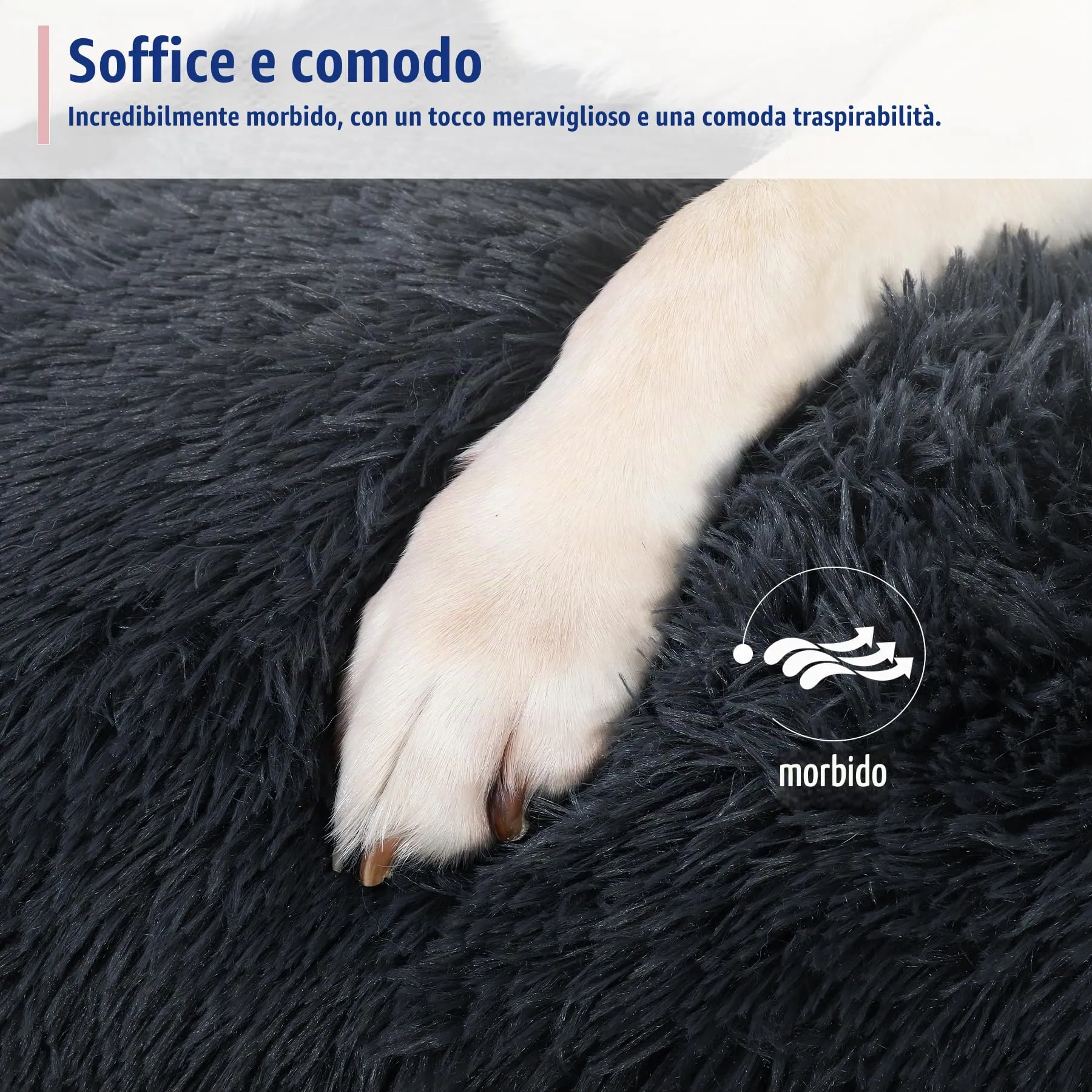 KSIIA Cuscino per Cani Taglia XXL, 122x74cm, Grigio scuro - immagine 4