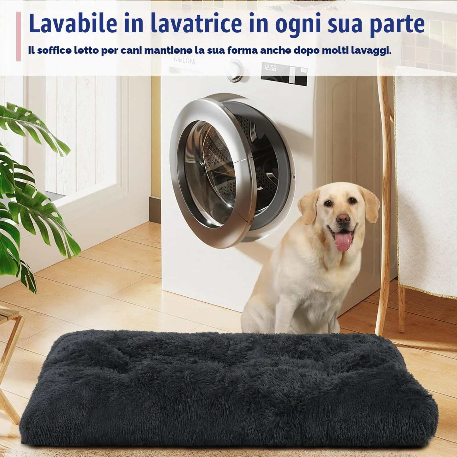 KSIIA Cuscino per Cani Taglia XXL, 122x74cm, Grigio scuro - immagine 8