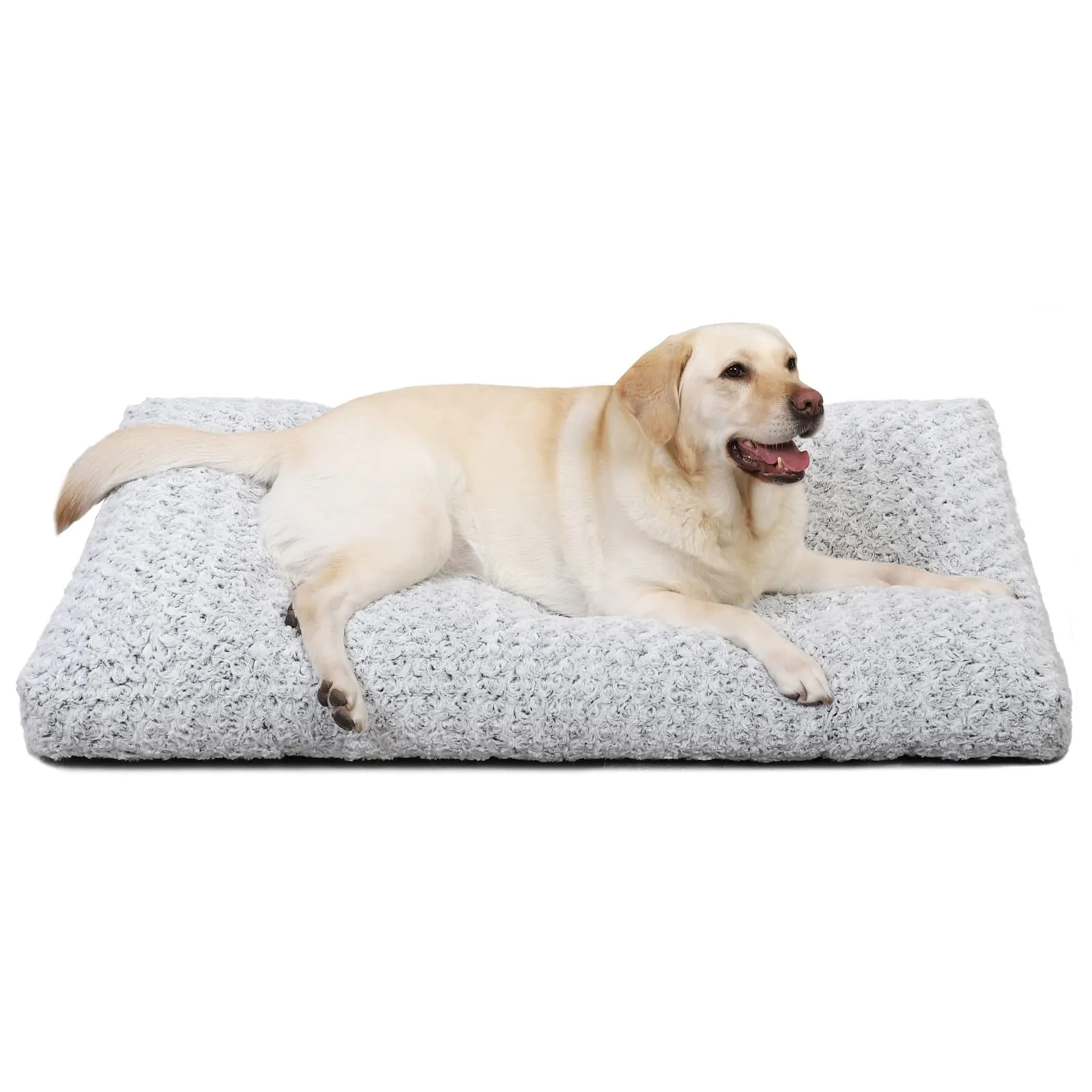 KSIIA Cuscino per Cani XL, 105x70cm, Base Antiscivolo, Lavabile in Lavatrice, Grigio - immagine 1