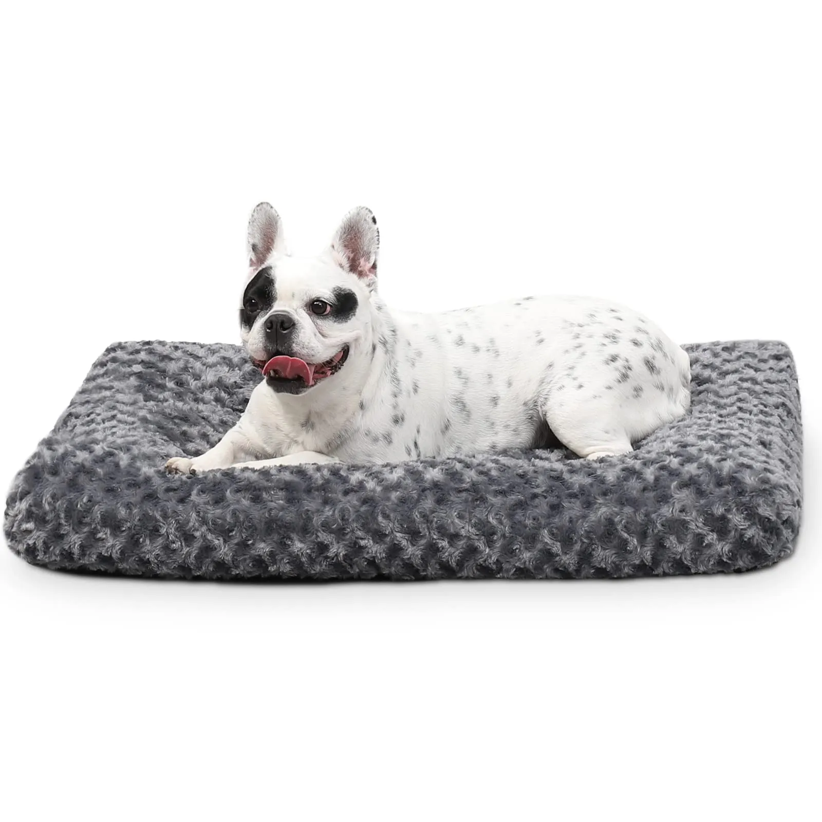 KSIIA Cuscino per Cani, 60x45cm, Base Antiscivolo, Lavabile in Lavatrice, Grigio scuro - immagine 1